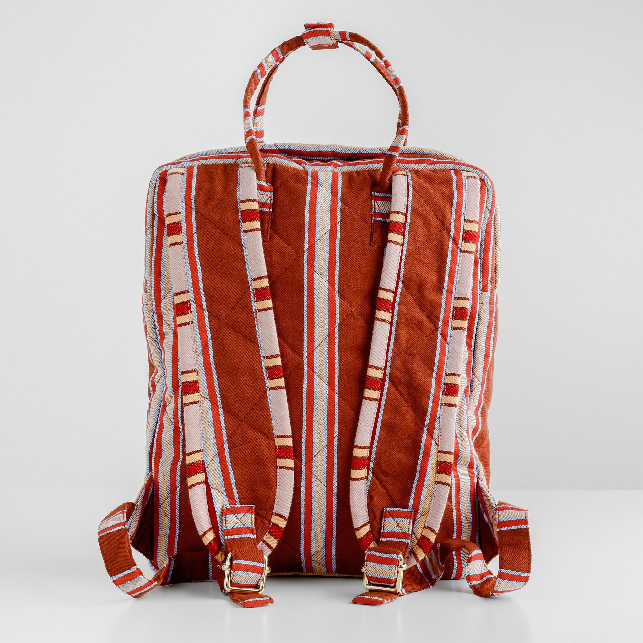 Cacao pop stripe quilted kids rucksack