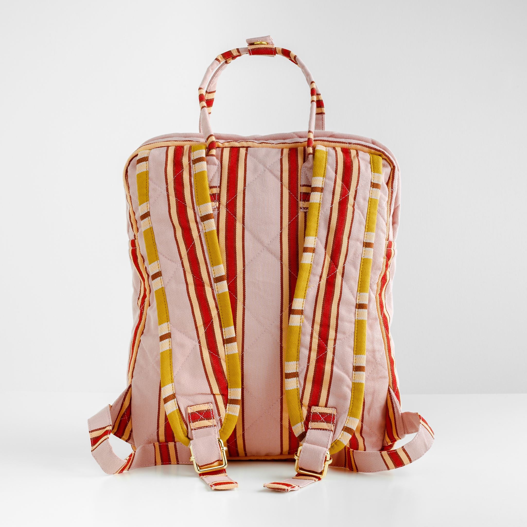 Pink cherry pop stripe quilted kids rucksack