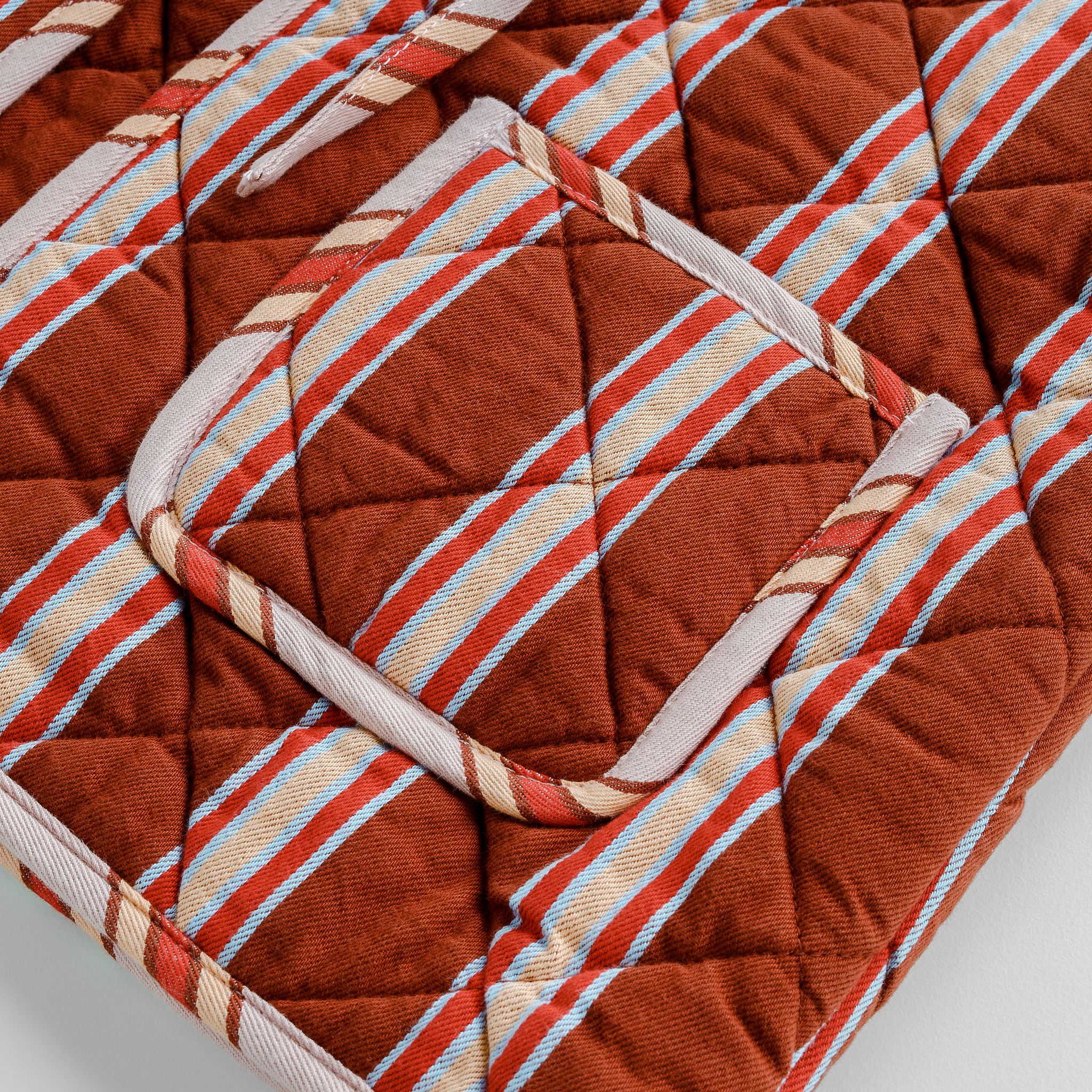 Cacao pop stripe quilted waistcoat