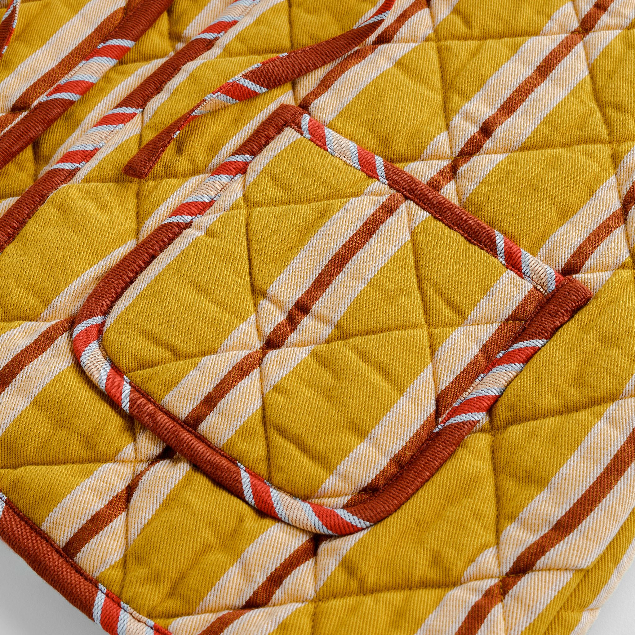 Turmeric pop stripe quilted waistcoat