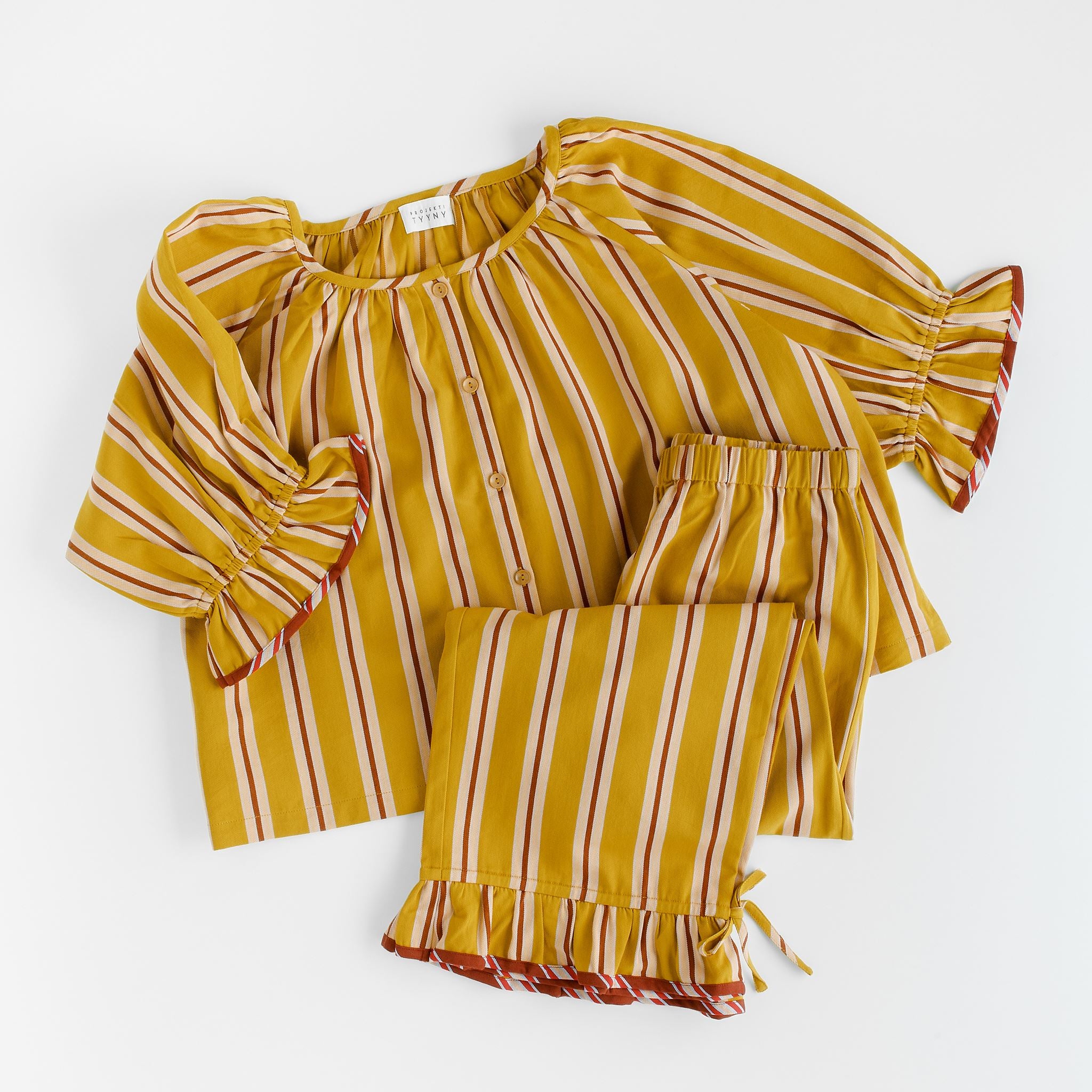 Turmeric pop stripe pyjamas