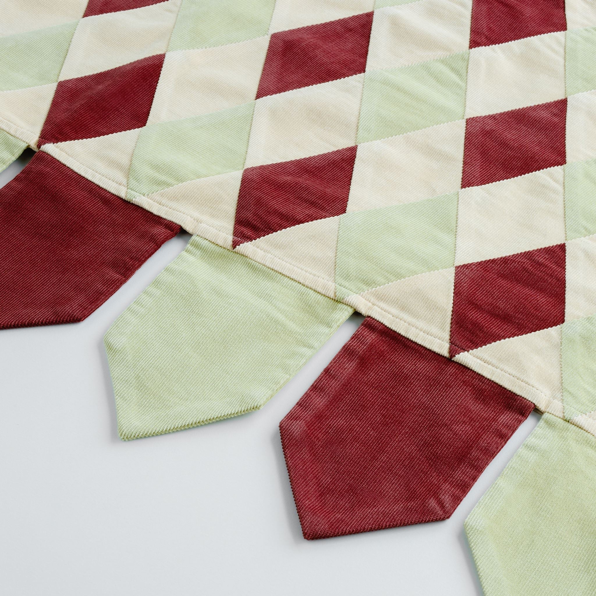 Jester patchwork toran, pistachio/cacao