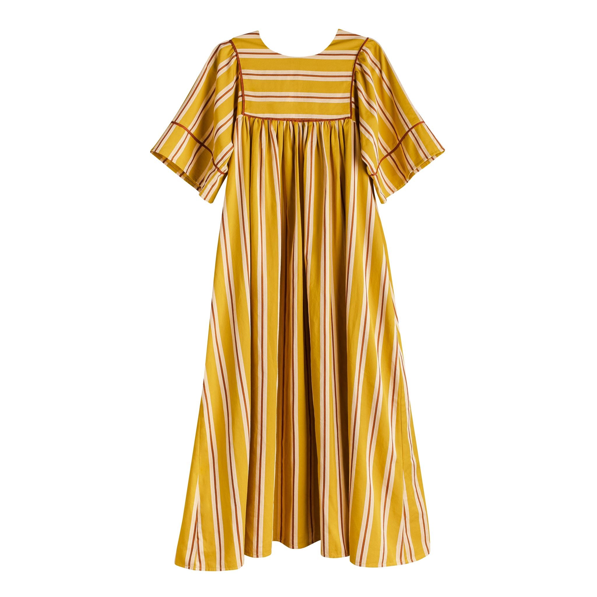 Turmeric pop stripe (night)dress