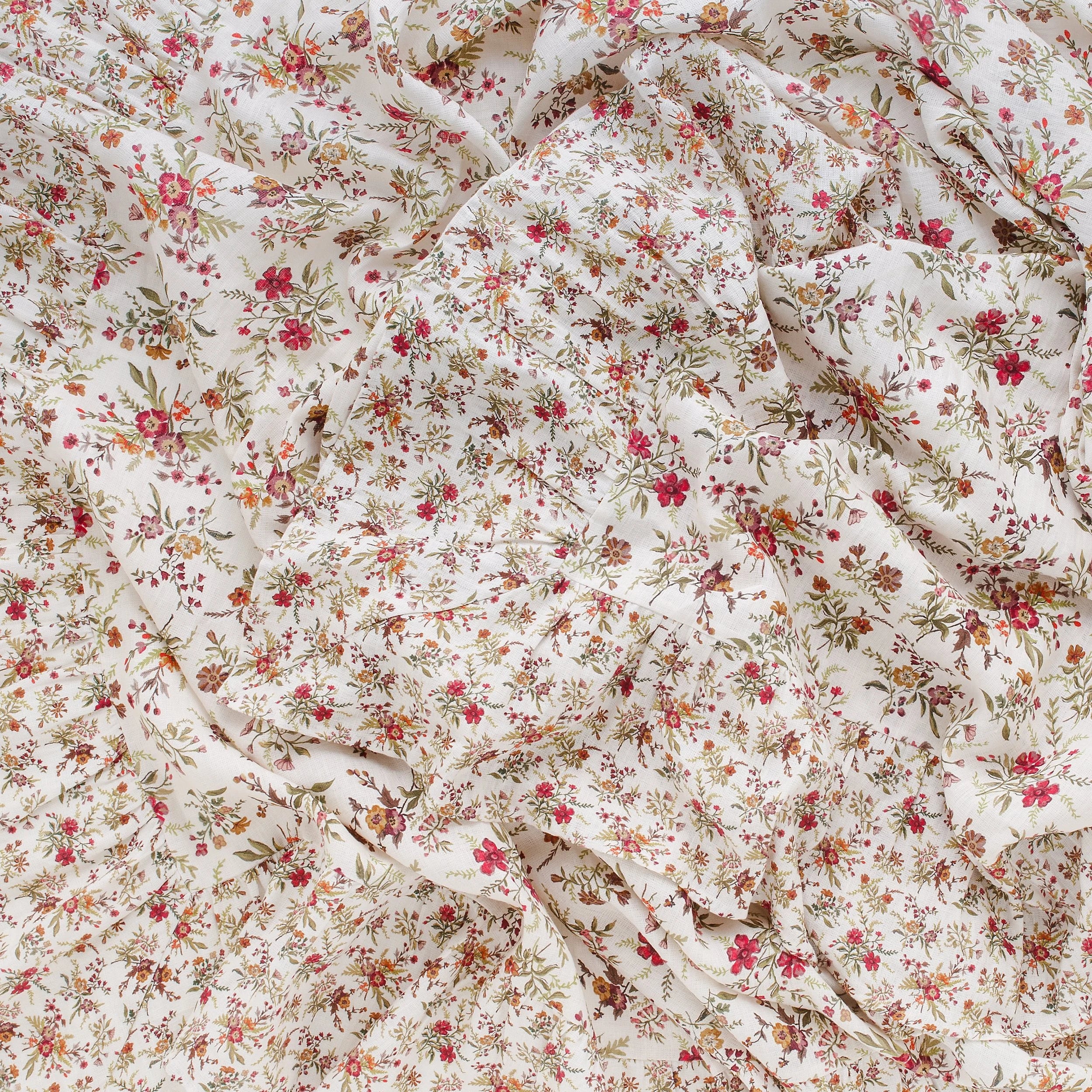 Prairie floral tablecloth, cream
