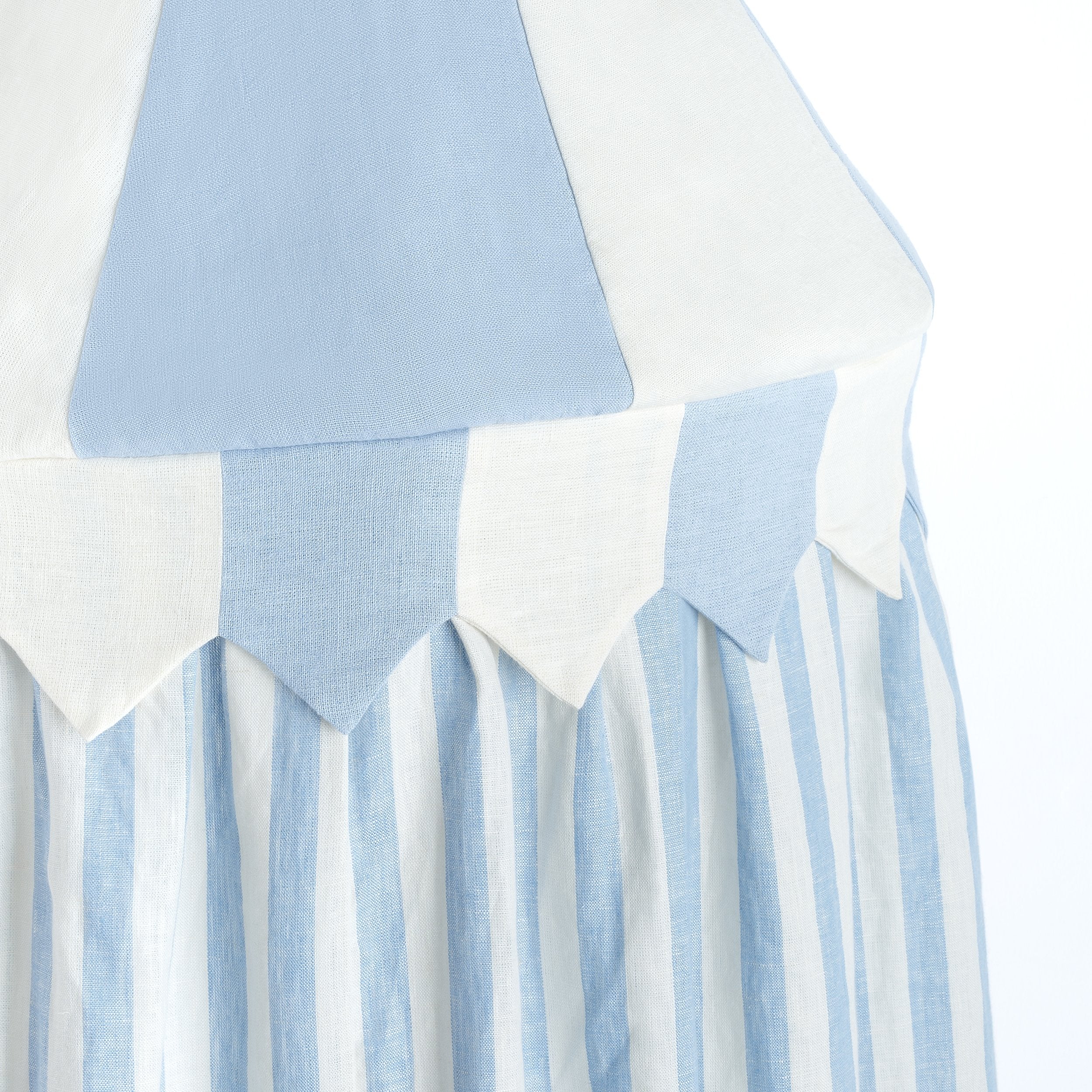 Candy stripe canopy, cornflower