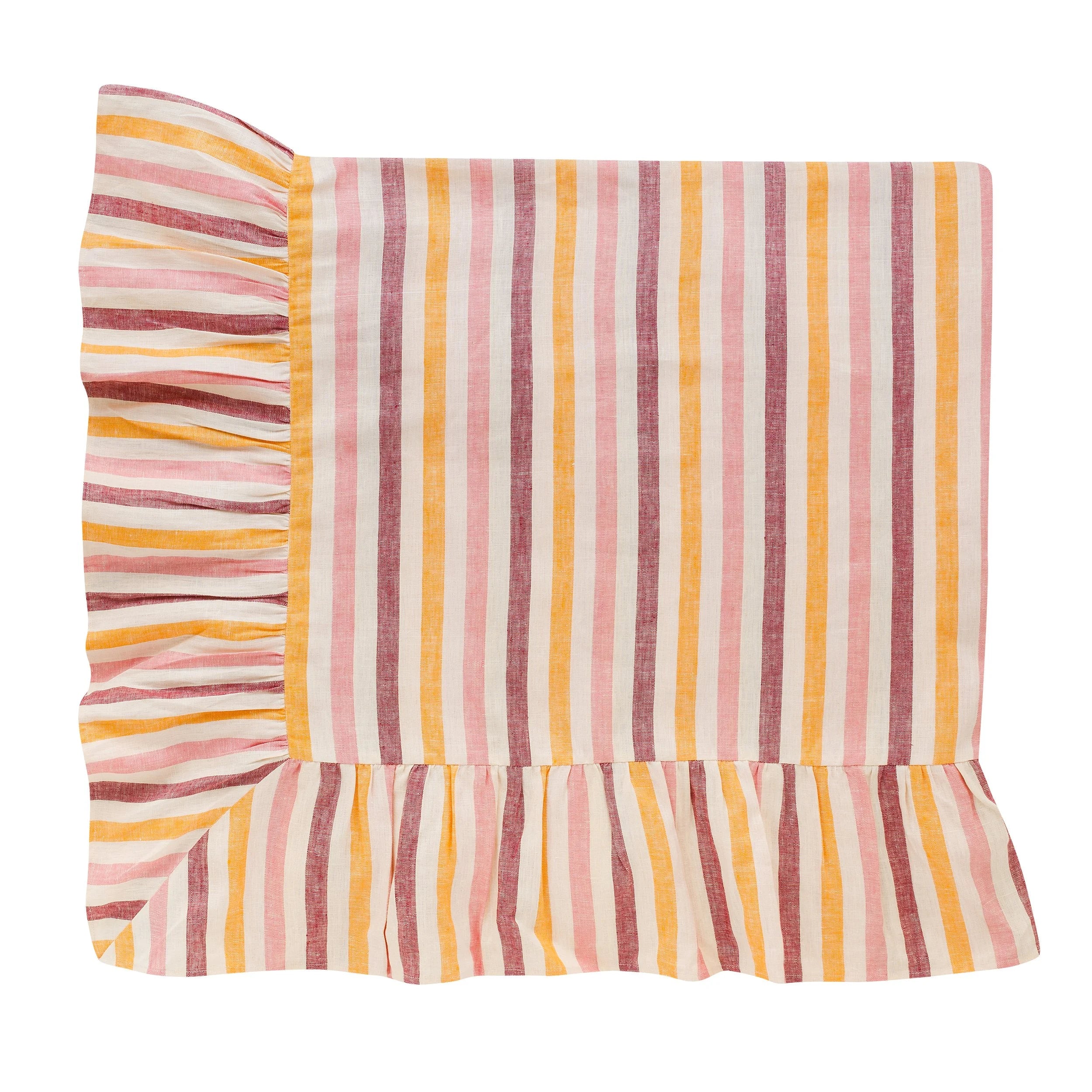 Candy stripe tablecloth, claret