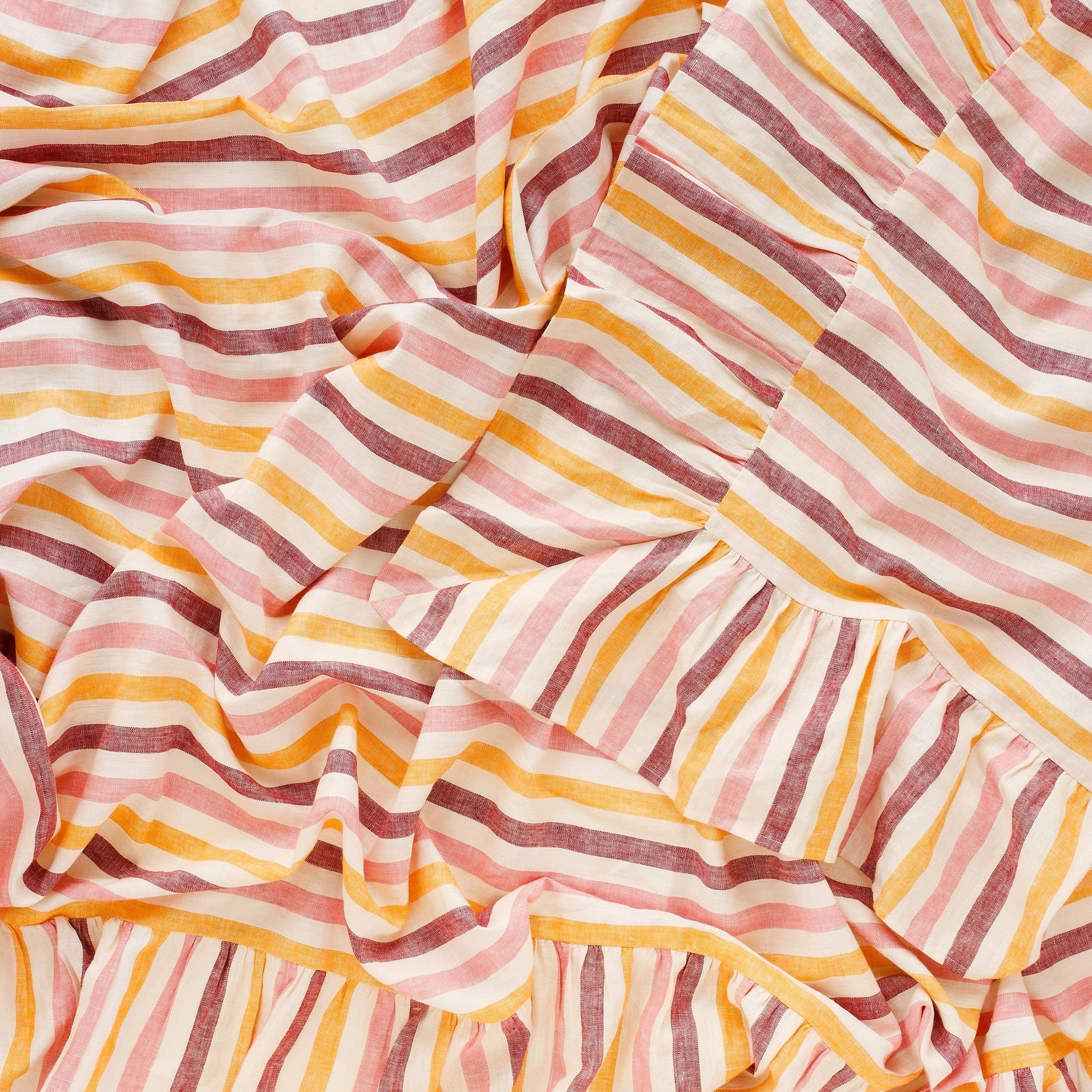 Candy stripe tablecloth, claret