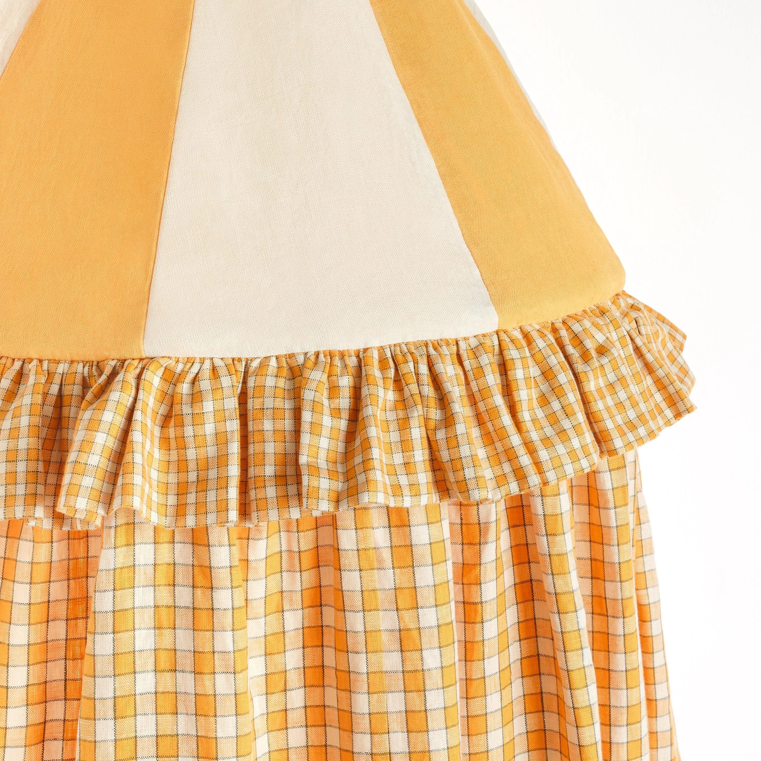 Gingham canopy, apricot