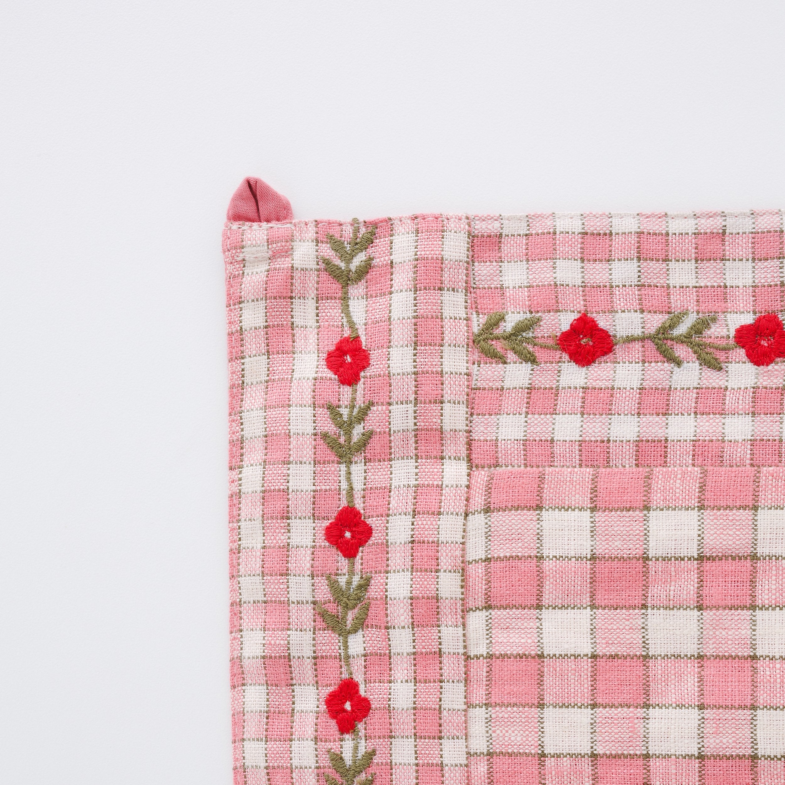 Gingham toran, peony