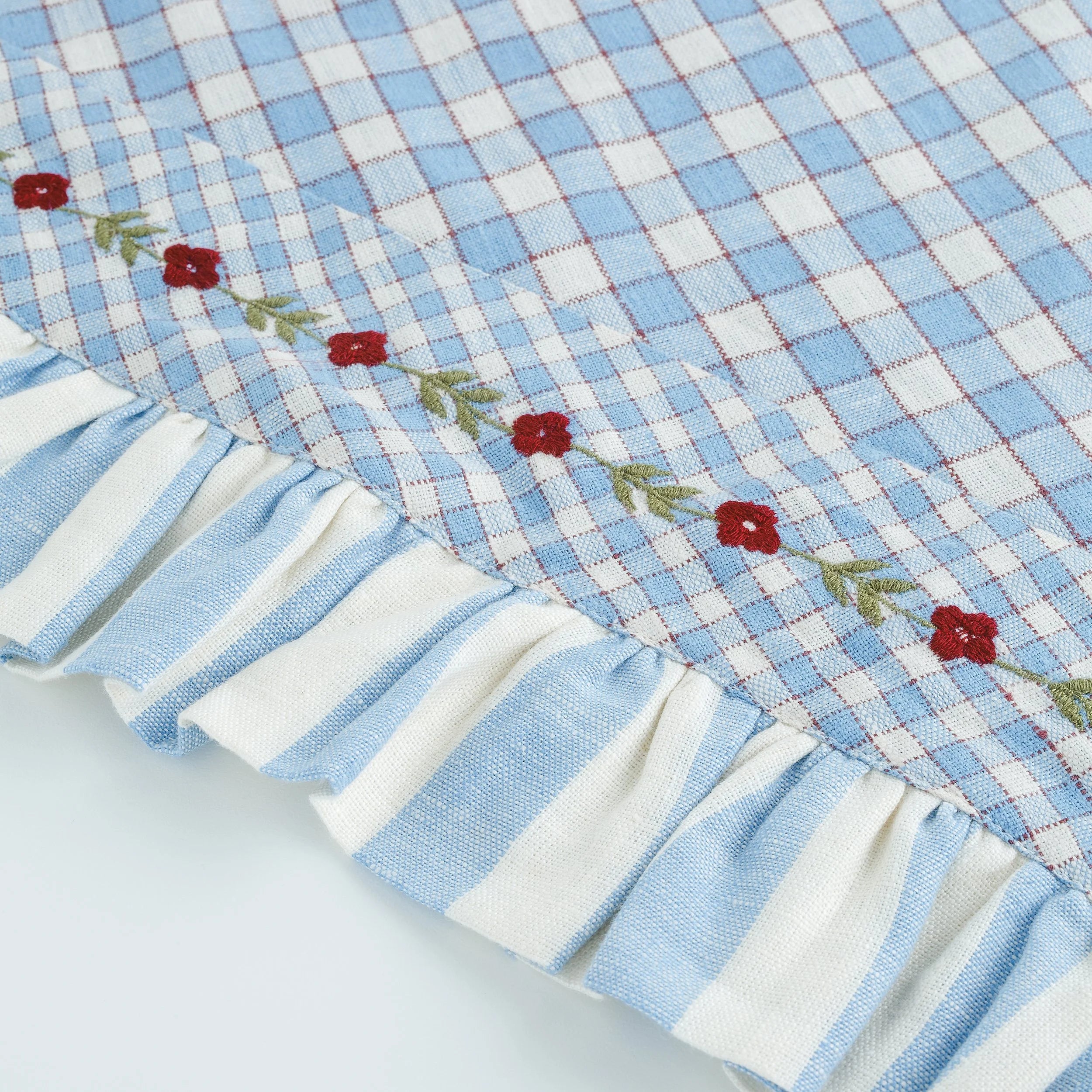 Gingham toran, cornflower