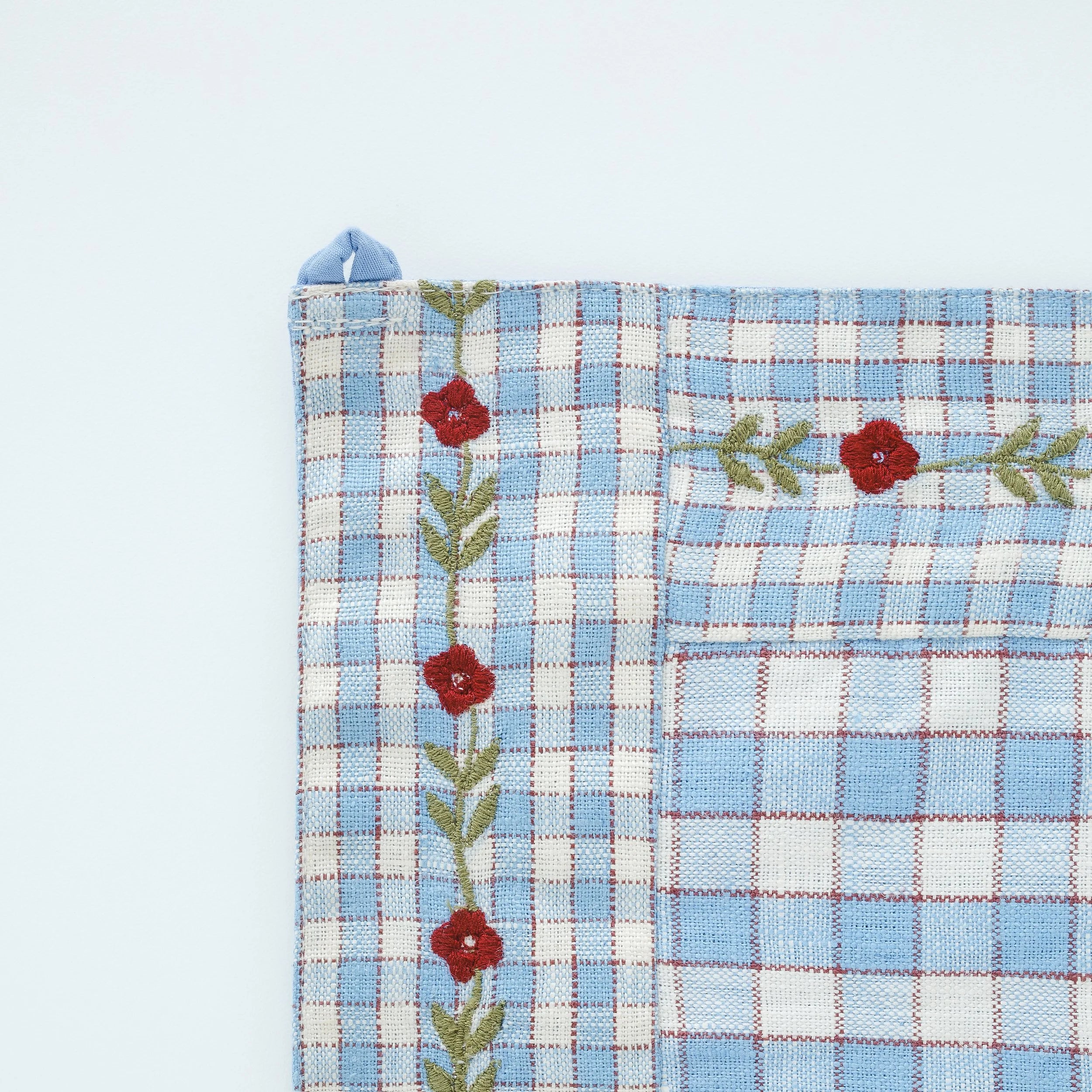 Gingham toran, cornflower