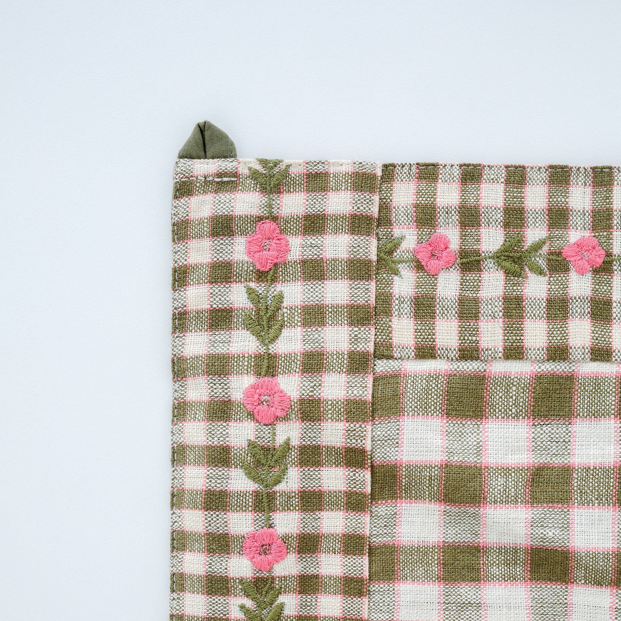 Gingham toran, olive