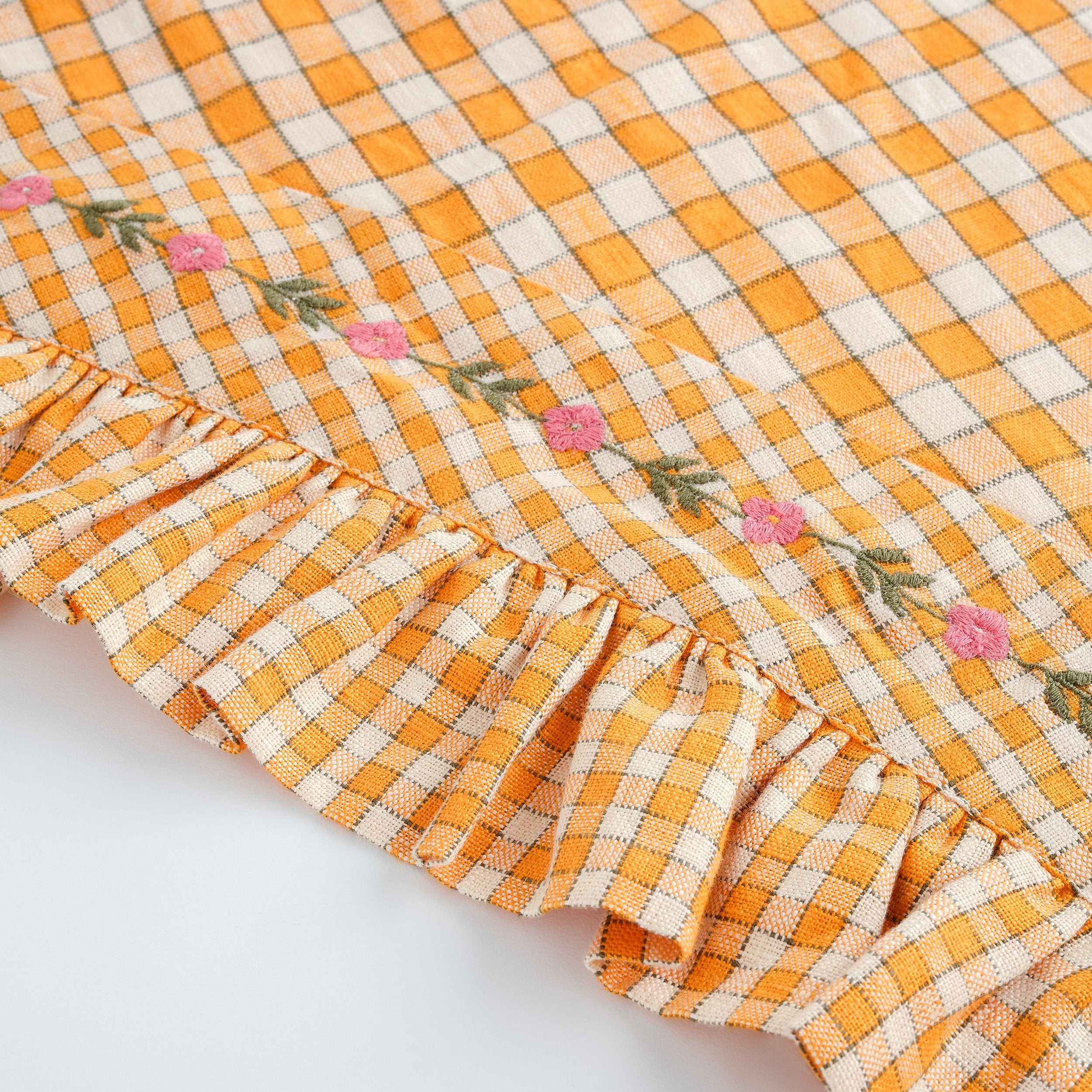 Gingham toran, apricot