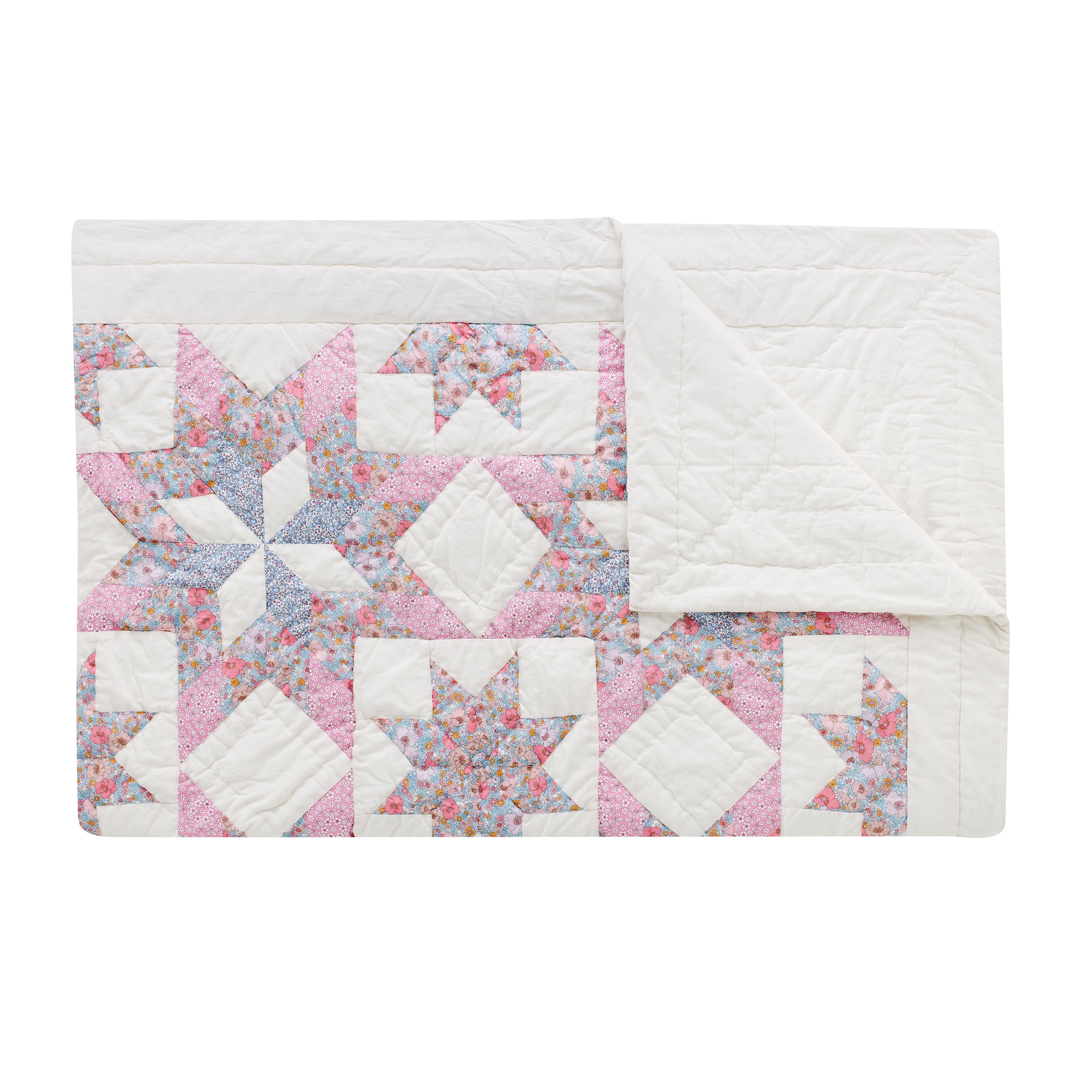 Shooting Star, made with Liberty fabrics patchwork quilt