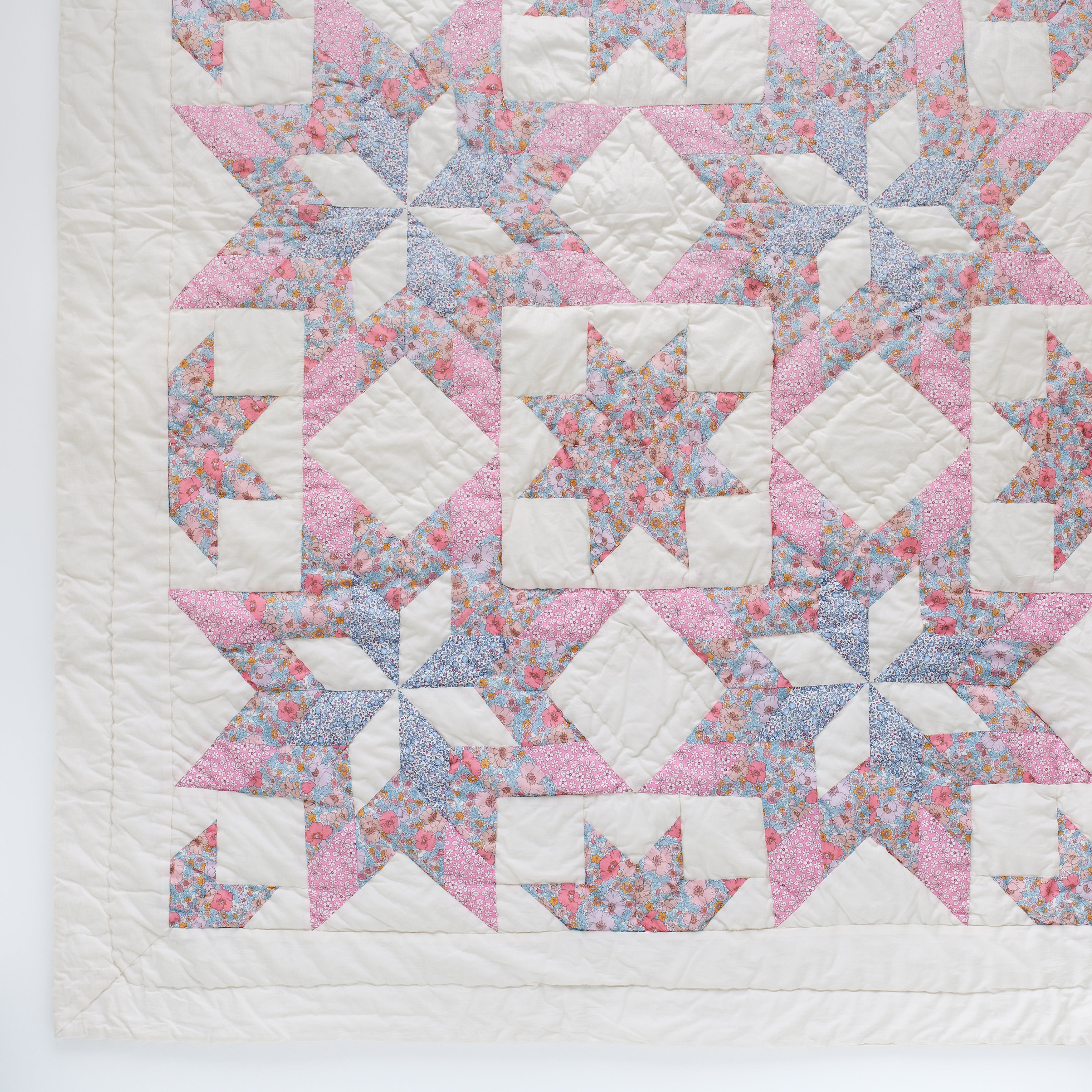 Shooting Star, made with Liberty fabrics patchwork quilt
