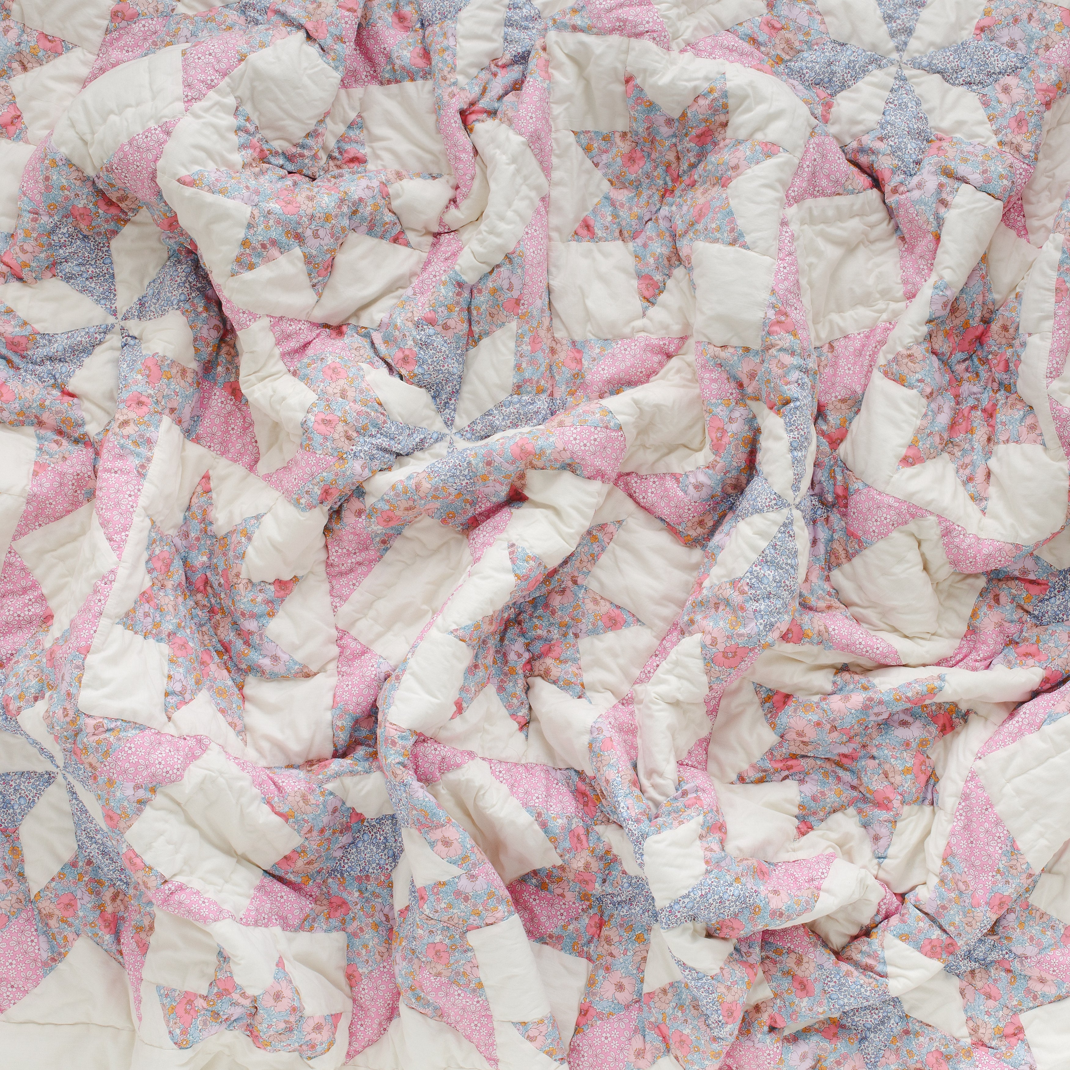 Shooting Star, made with Liberty fabrics patchwork BABY quilt