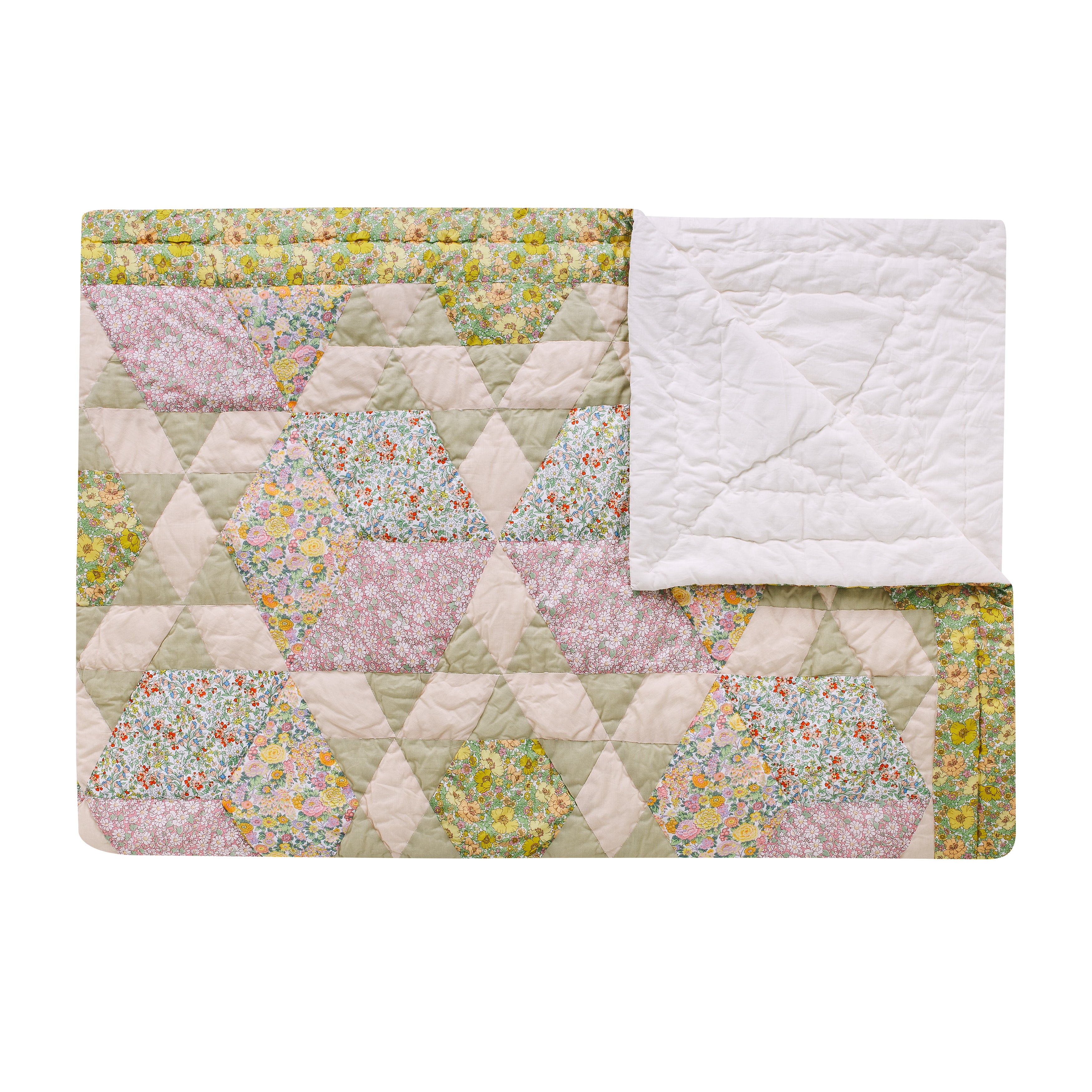 Niityn Laulu 'made with Liberty fabric' patchwork quilt