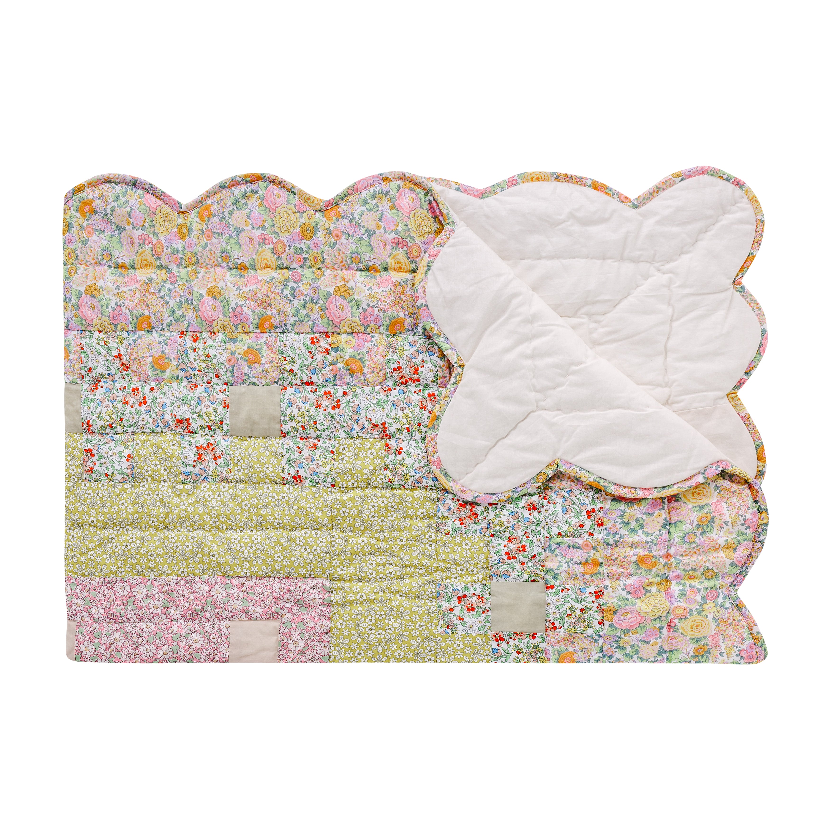 Elysian Day  BABY - Made with Liberty fabrics patchwork quilt