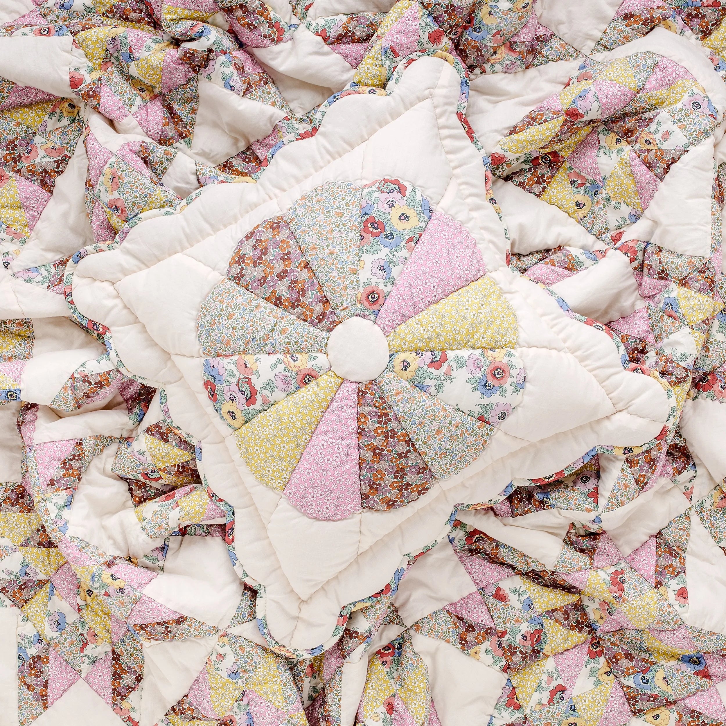 Verbena patchwork cushion