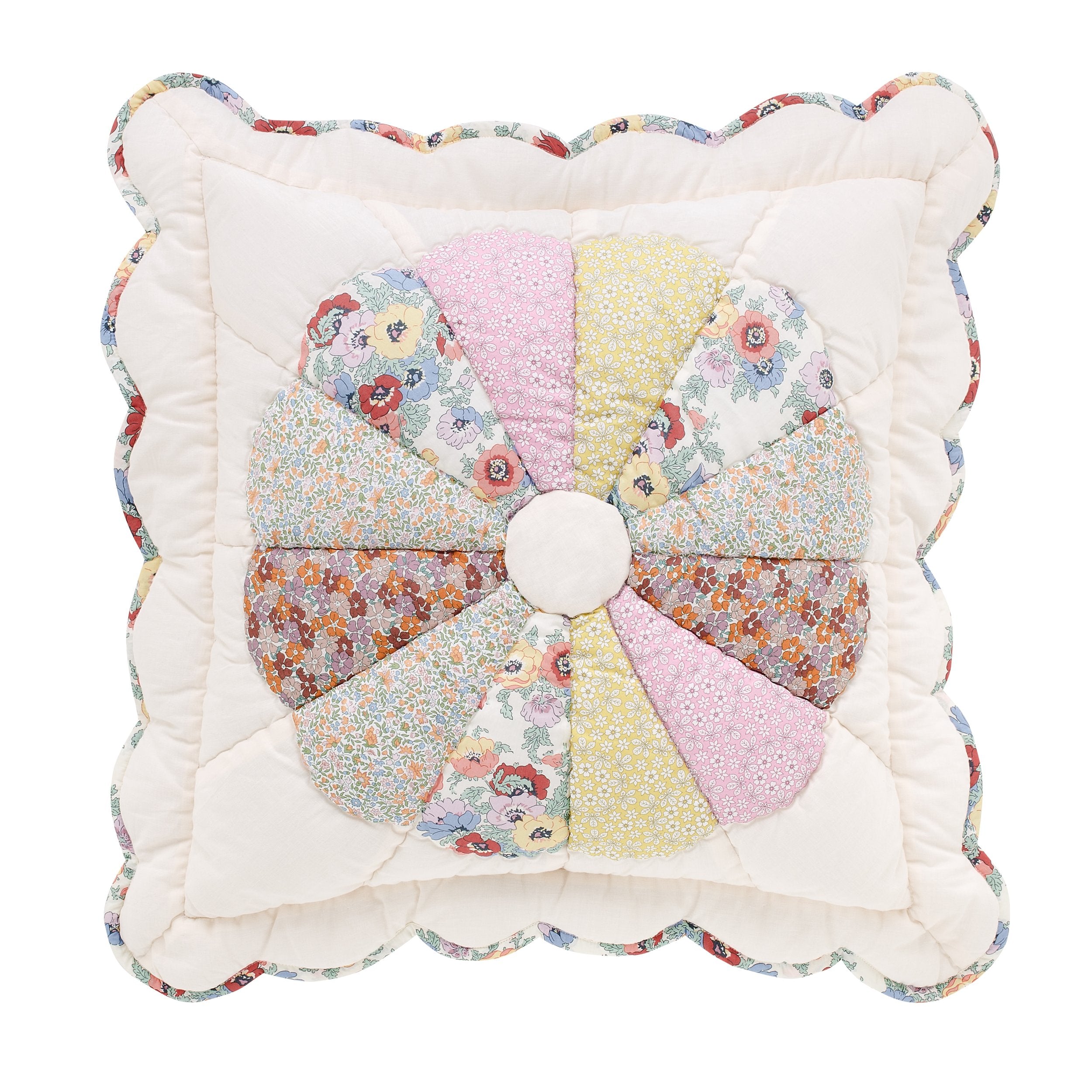 Verbena patchwork cushion