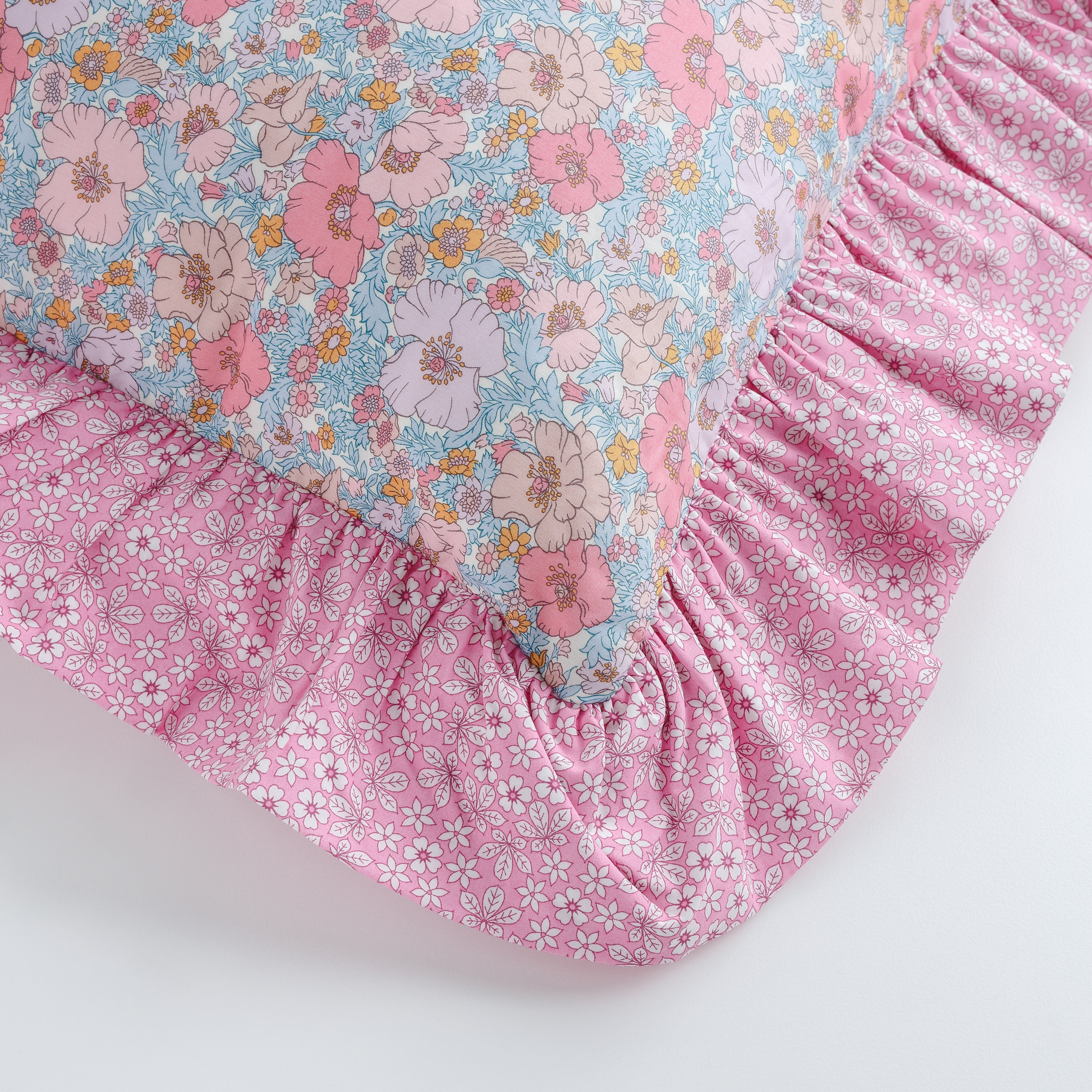 Meadow Song/Elysian Day 'made with Liberty fabrics' frill cushion