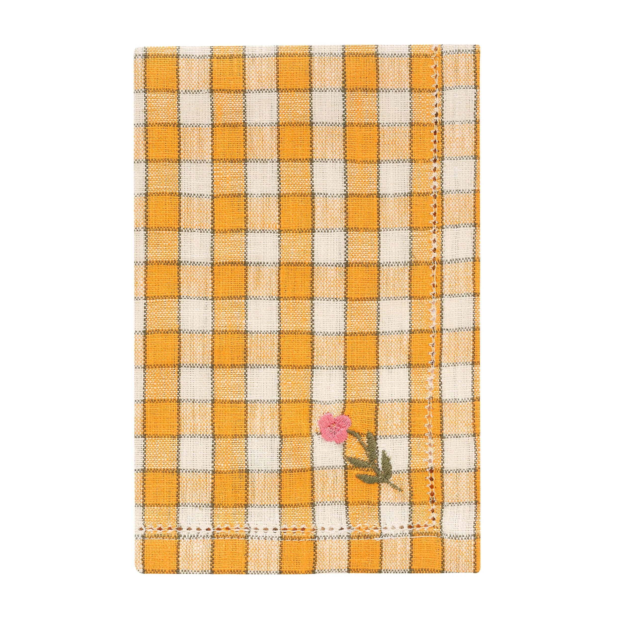 Gingham napkins, sold in pairs