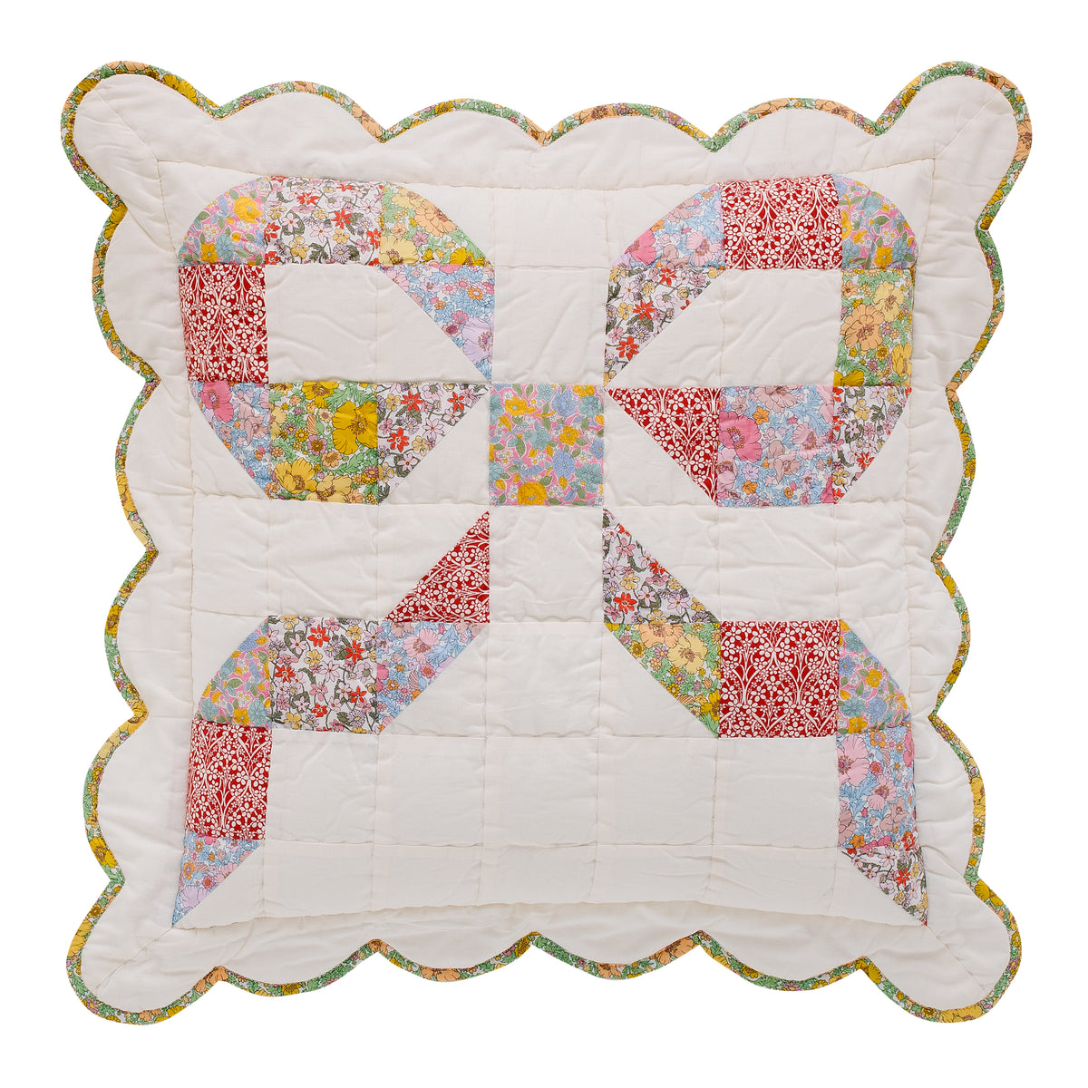 Ribbon - Made with Liberty fabrics patchwork cushion