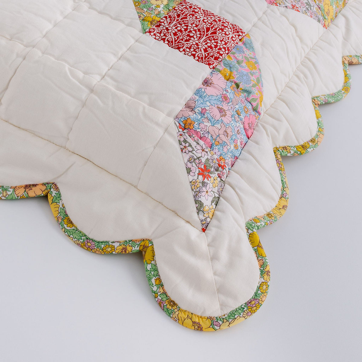 Ribbon - Made with Liberty fabrics patchwork cushion