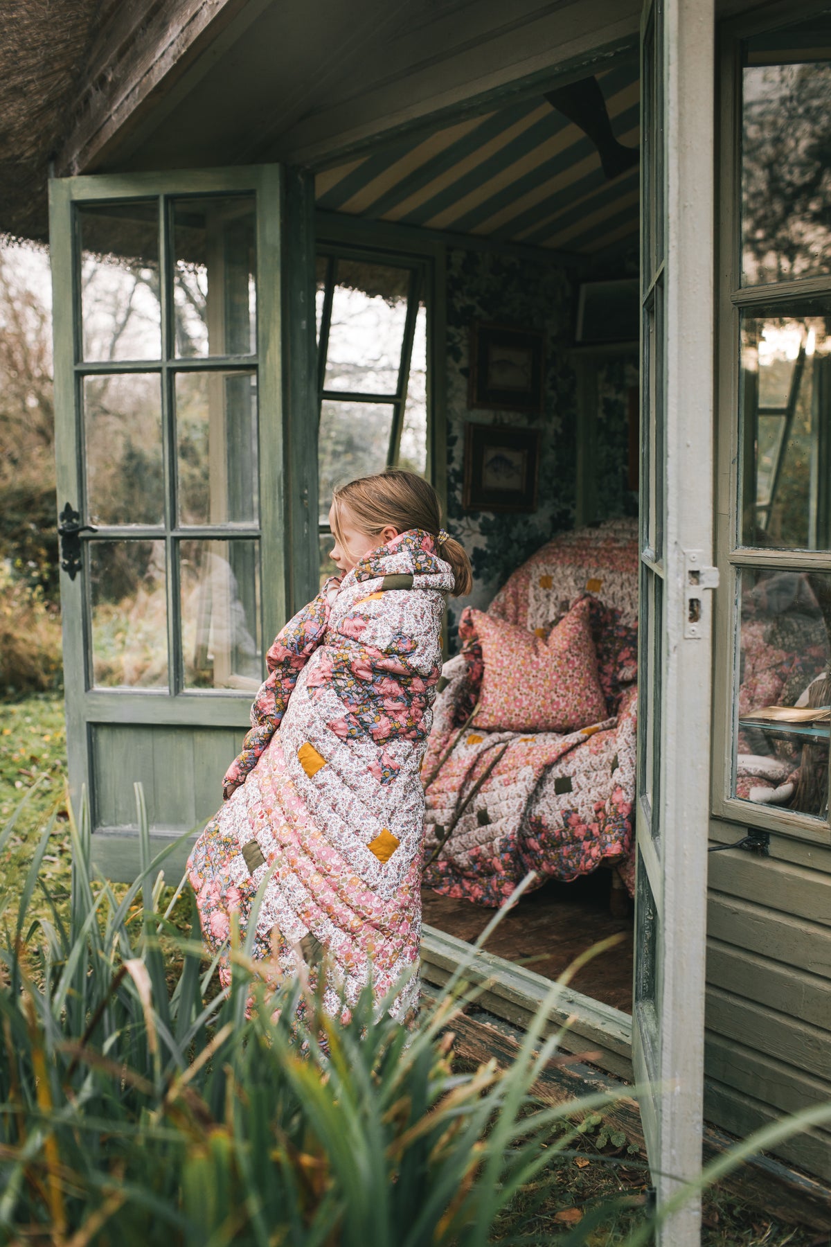 Clementina - Made with Liberty fabrics patchwork BABY quilt