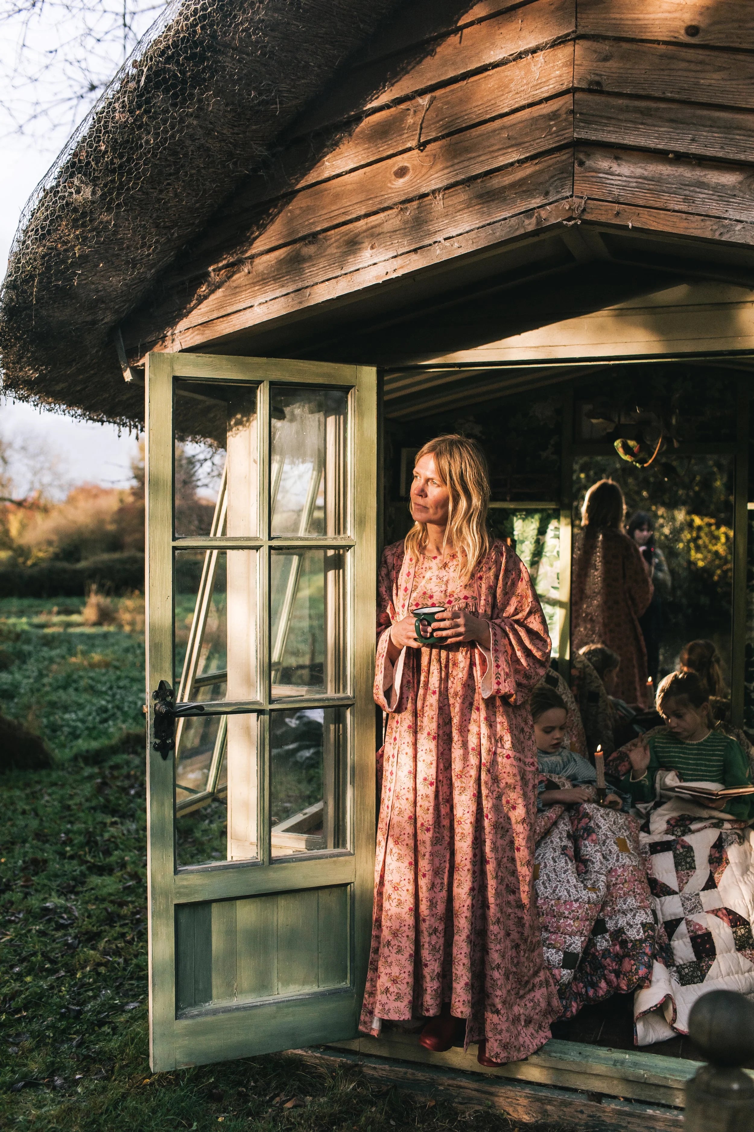 PRE-order Prairie floral nightie/dress, peony, JULY delivery