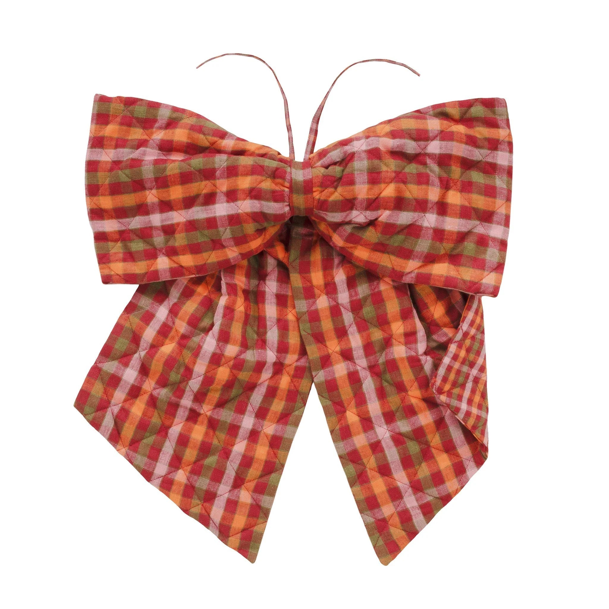 Luumu check quilted bow