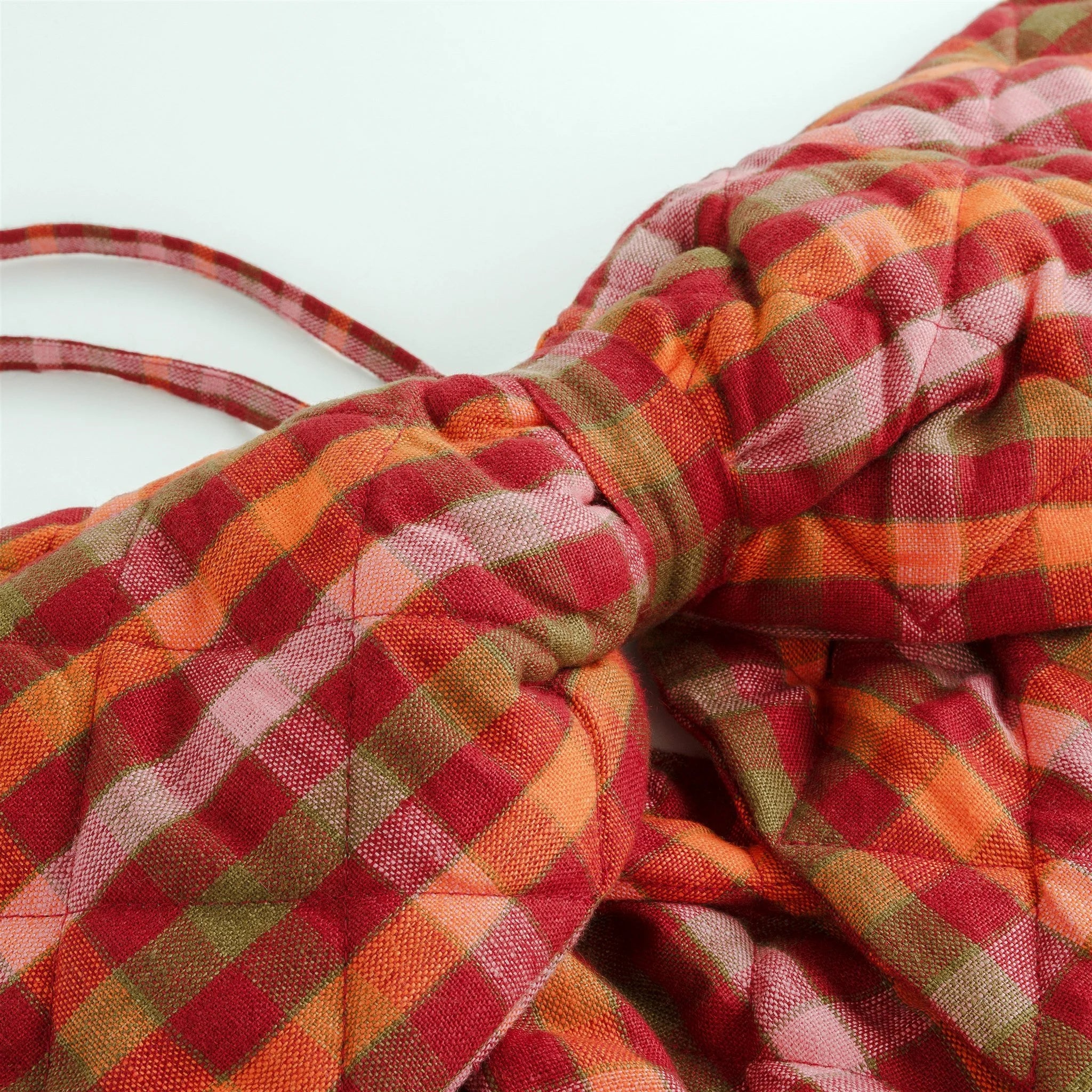 Luumu check quilted bow