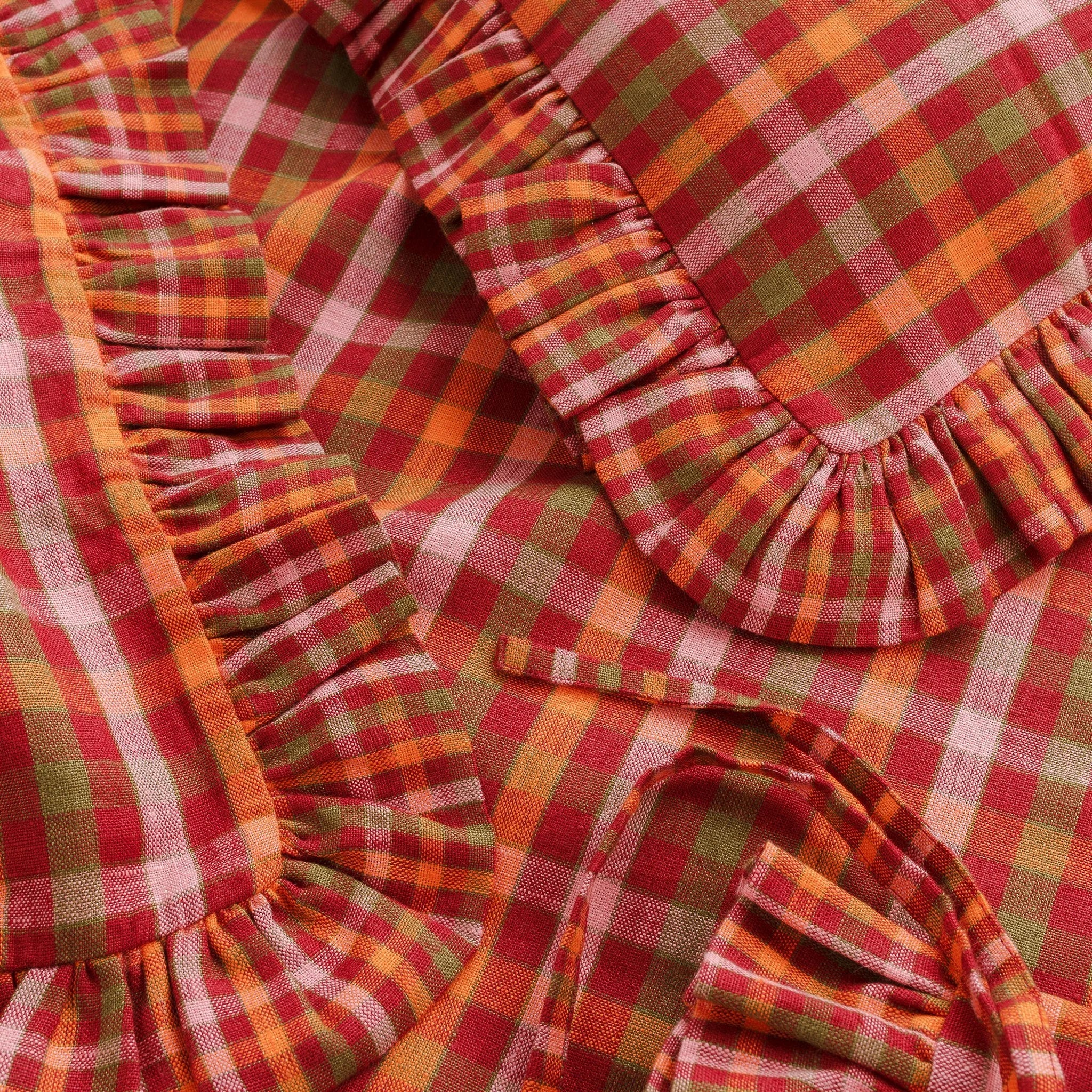 Luumu check bedding set in a bag