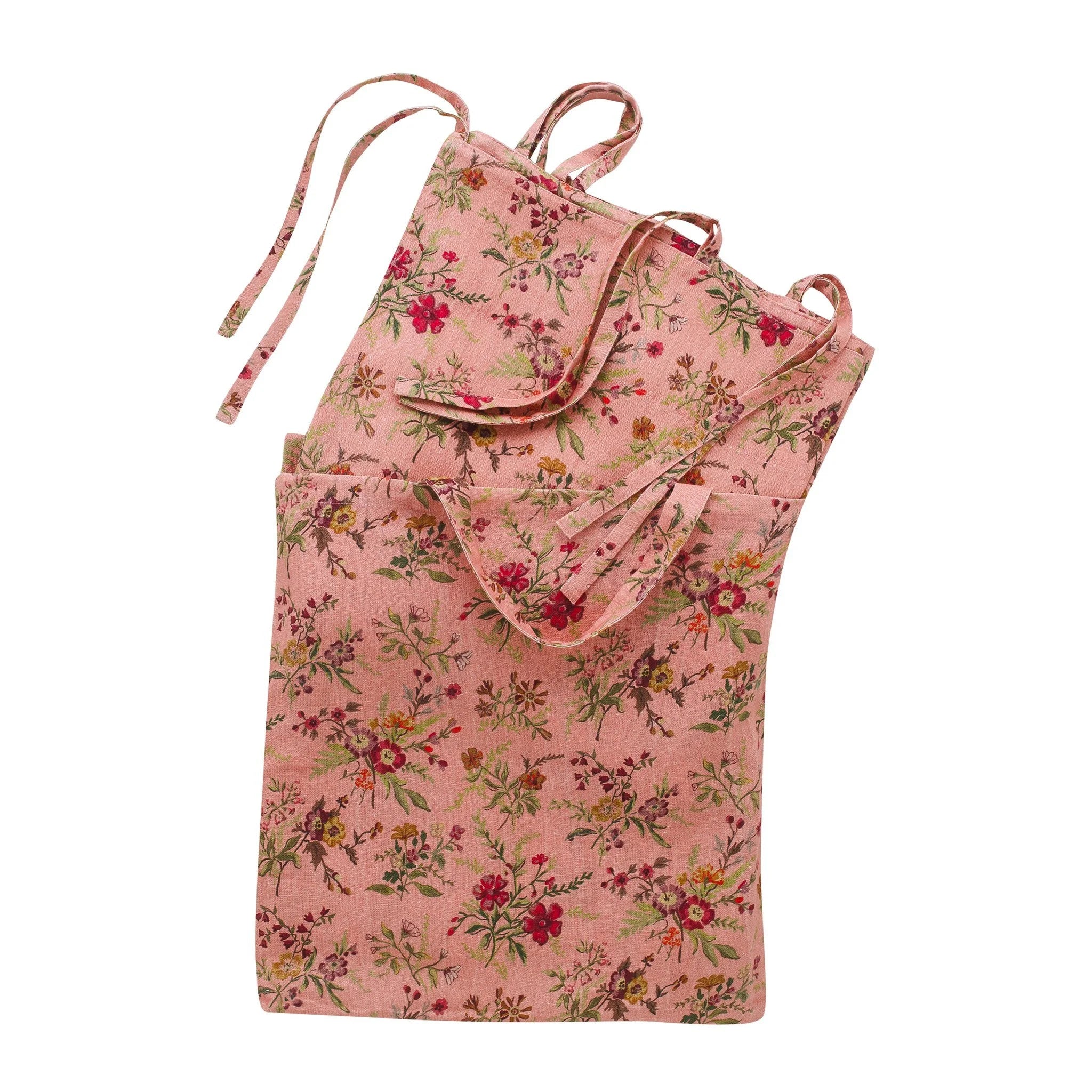 Prairie floral curtains, a pair in a bag - peony
