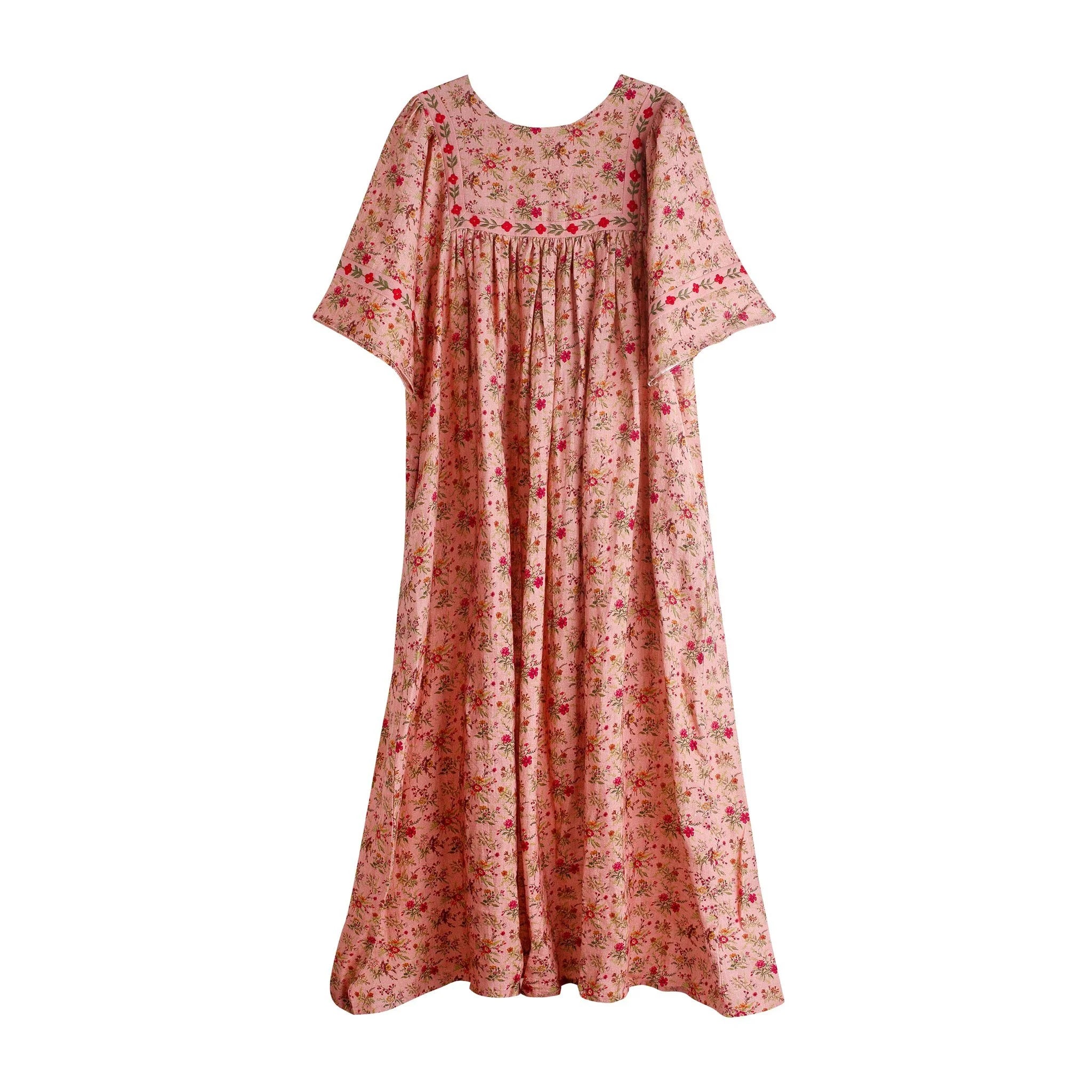PRE-order Prairie floral nightie/dress, peony, JULY delivery