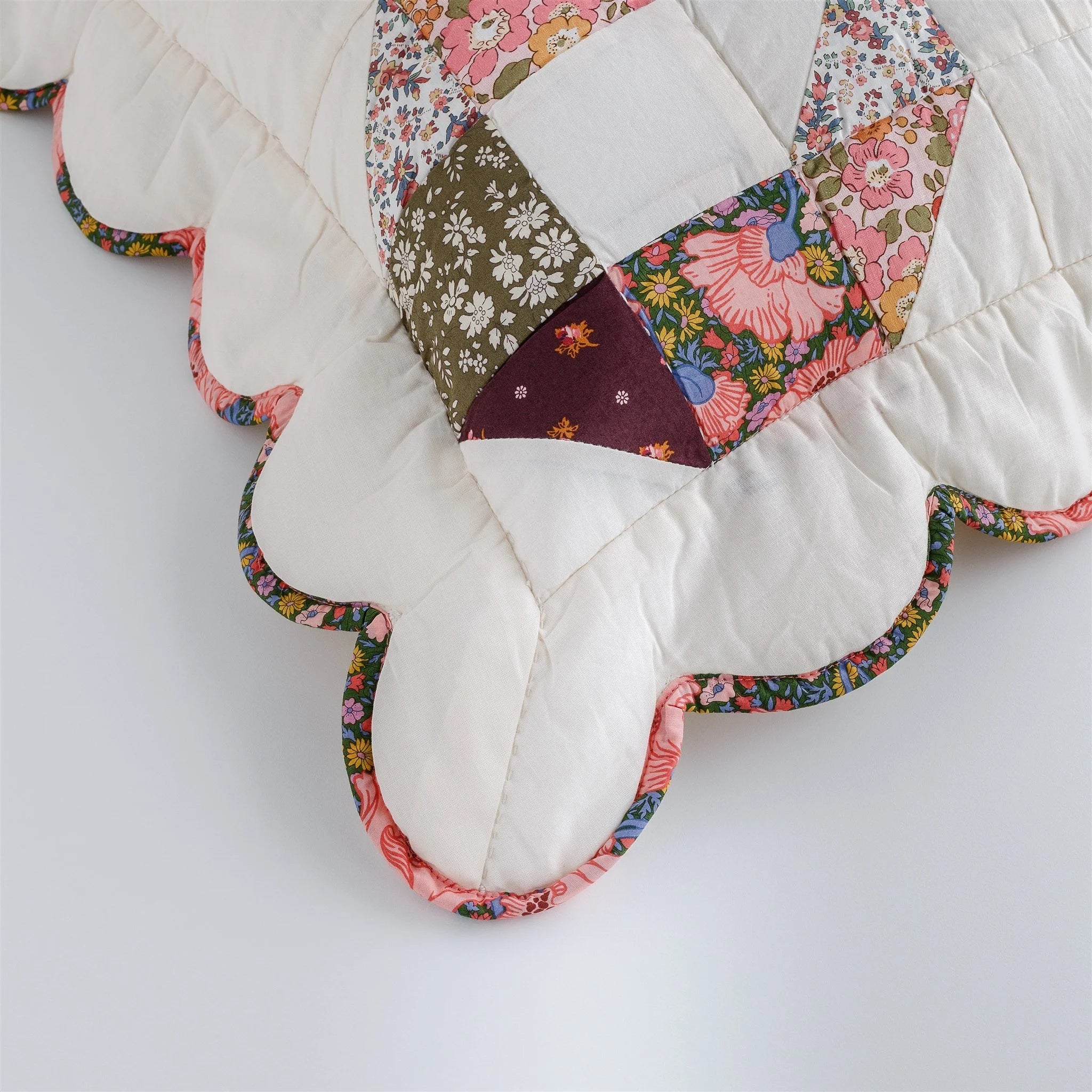 Bow - Made with Liberty fabrics patchwork cushion