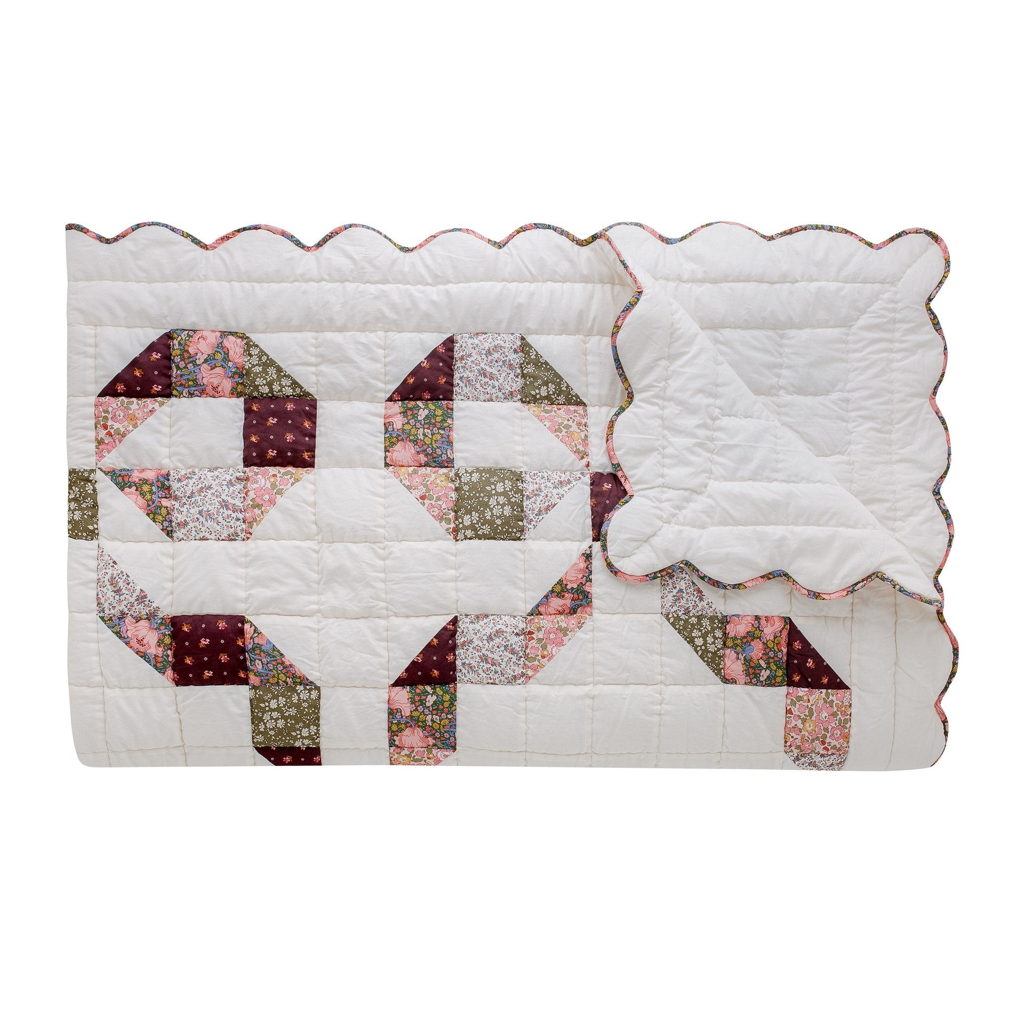 New Season Rusetti baby quilt, made with Liberty fabric