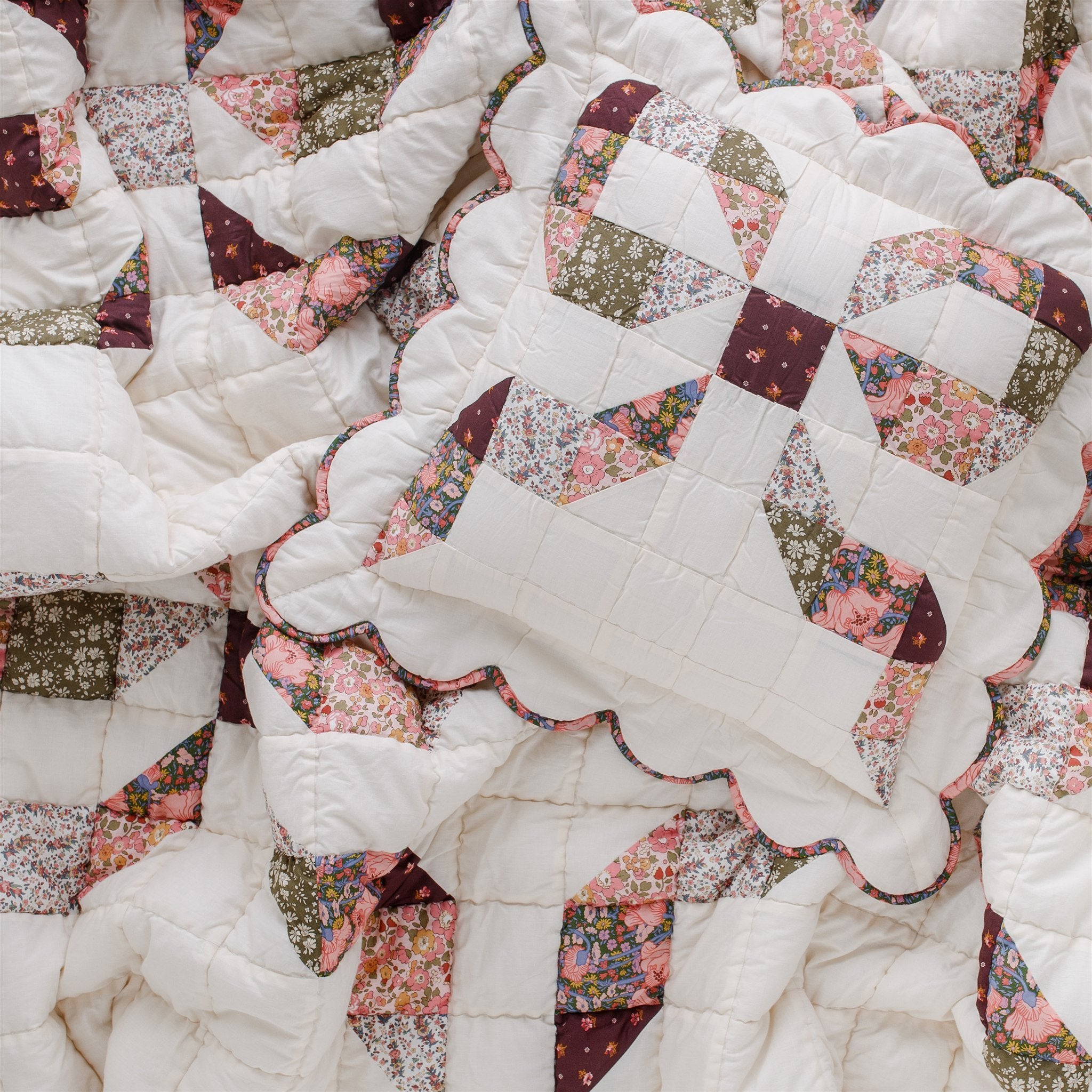 New Season Rusetti baby quilt, made with Liberty fabric