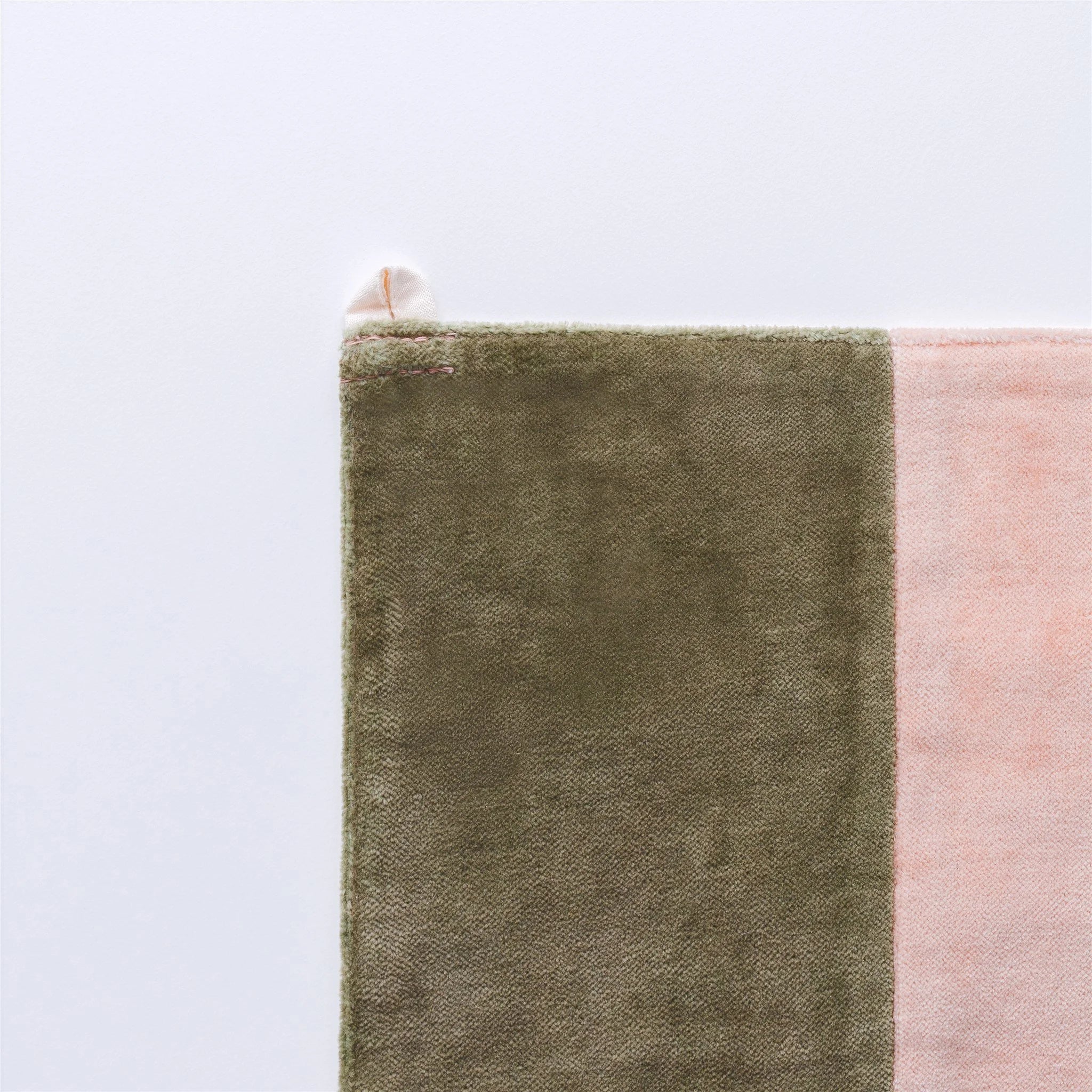 Sirkus stripe patchwork toran, olive/peach