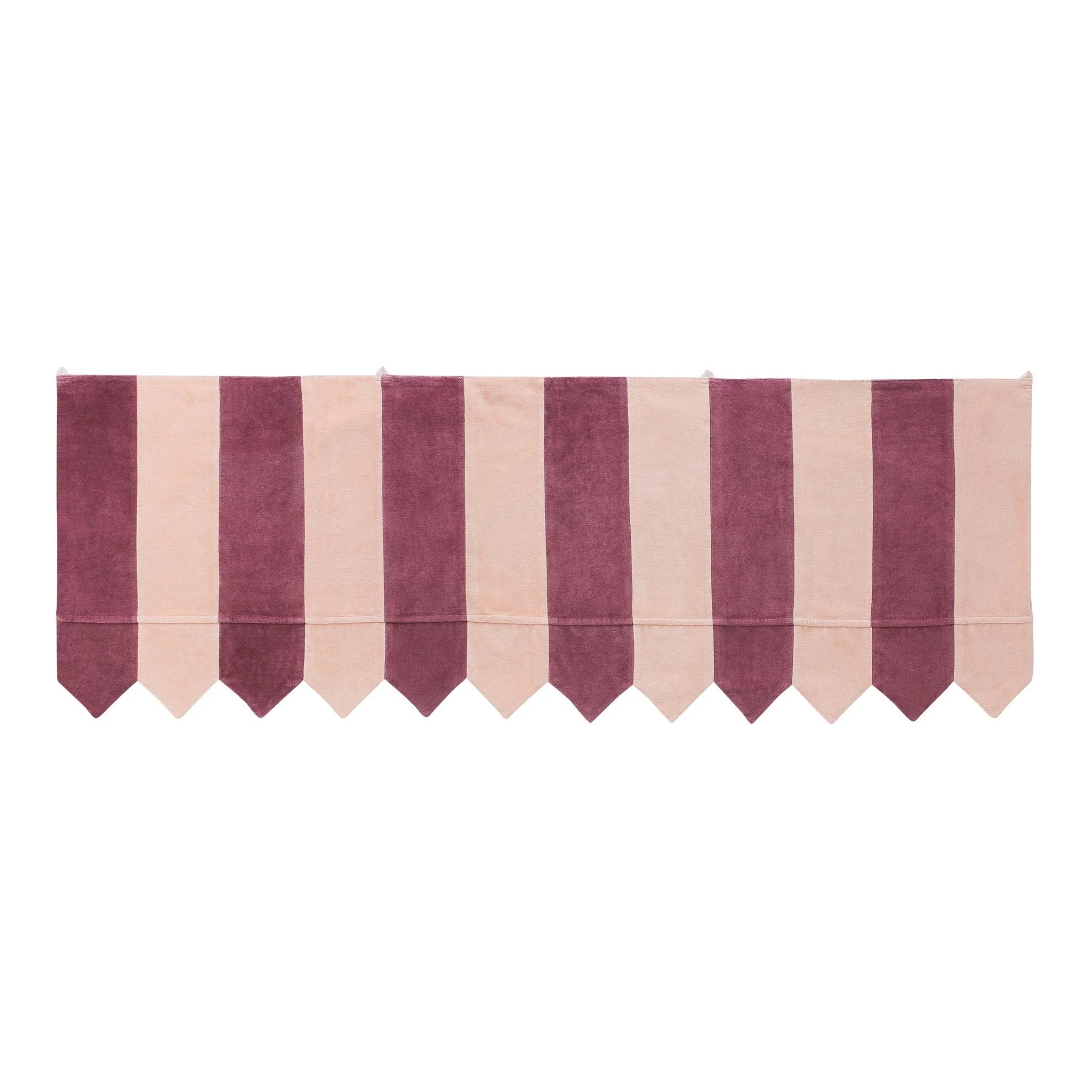 Sirkus stripe patchwork toran, claret/peach