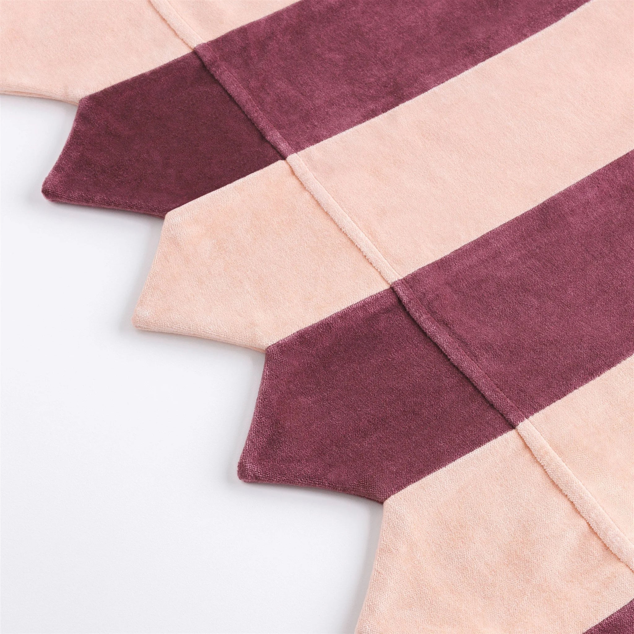 Sirkus stripe patchwork toran, claret/peach