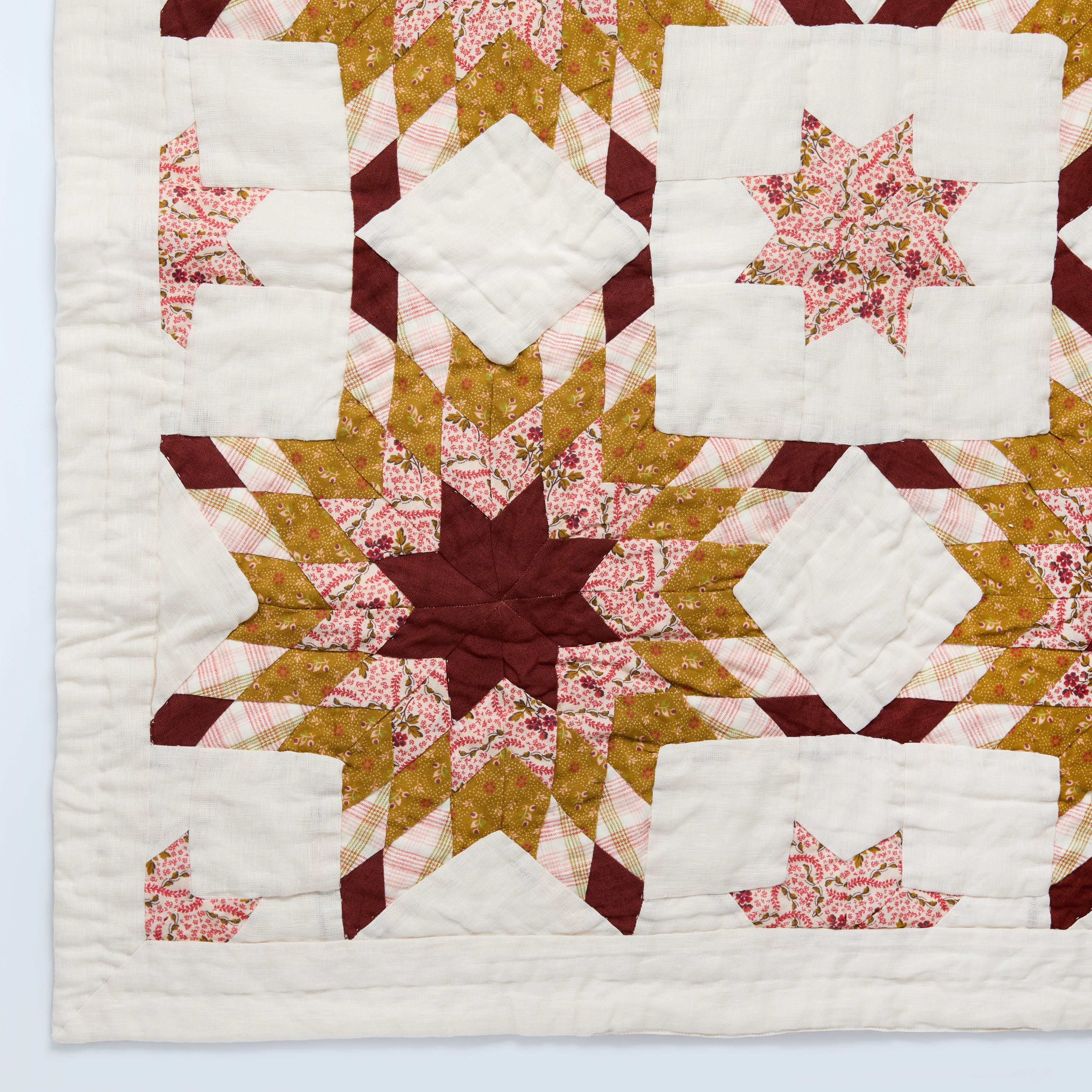 Harvest Star patchwork quilt BABY, turmeric