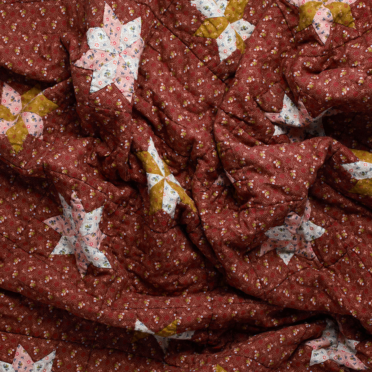 Tähti patchwork quilt, cacao
