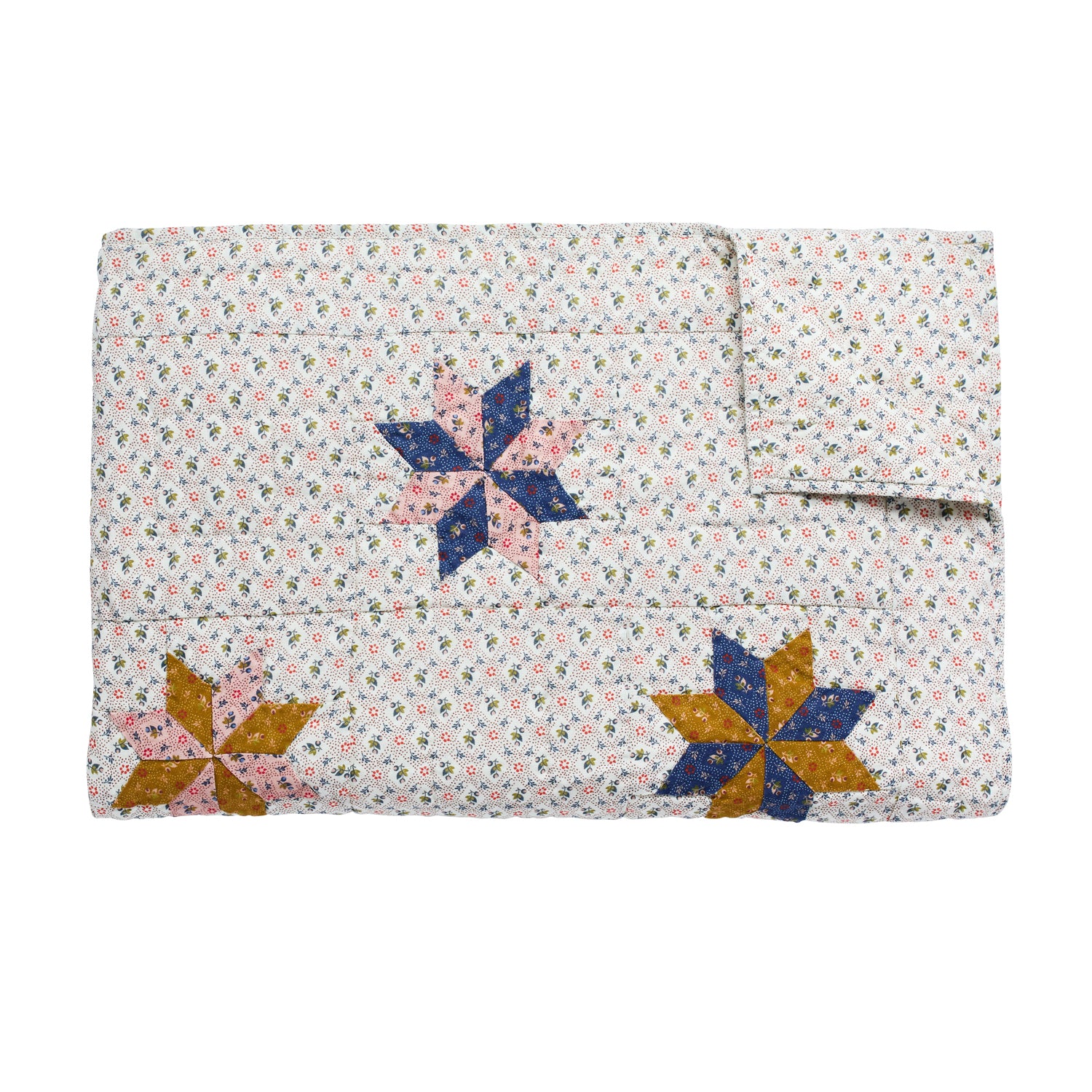 Tähti patchwork quilt, whisper cream