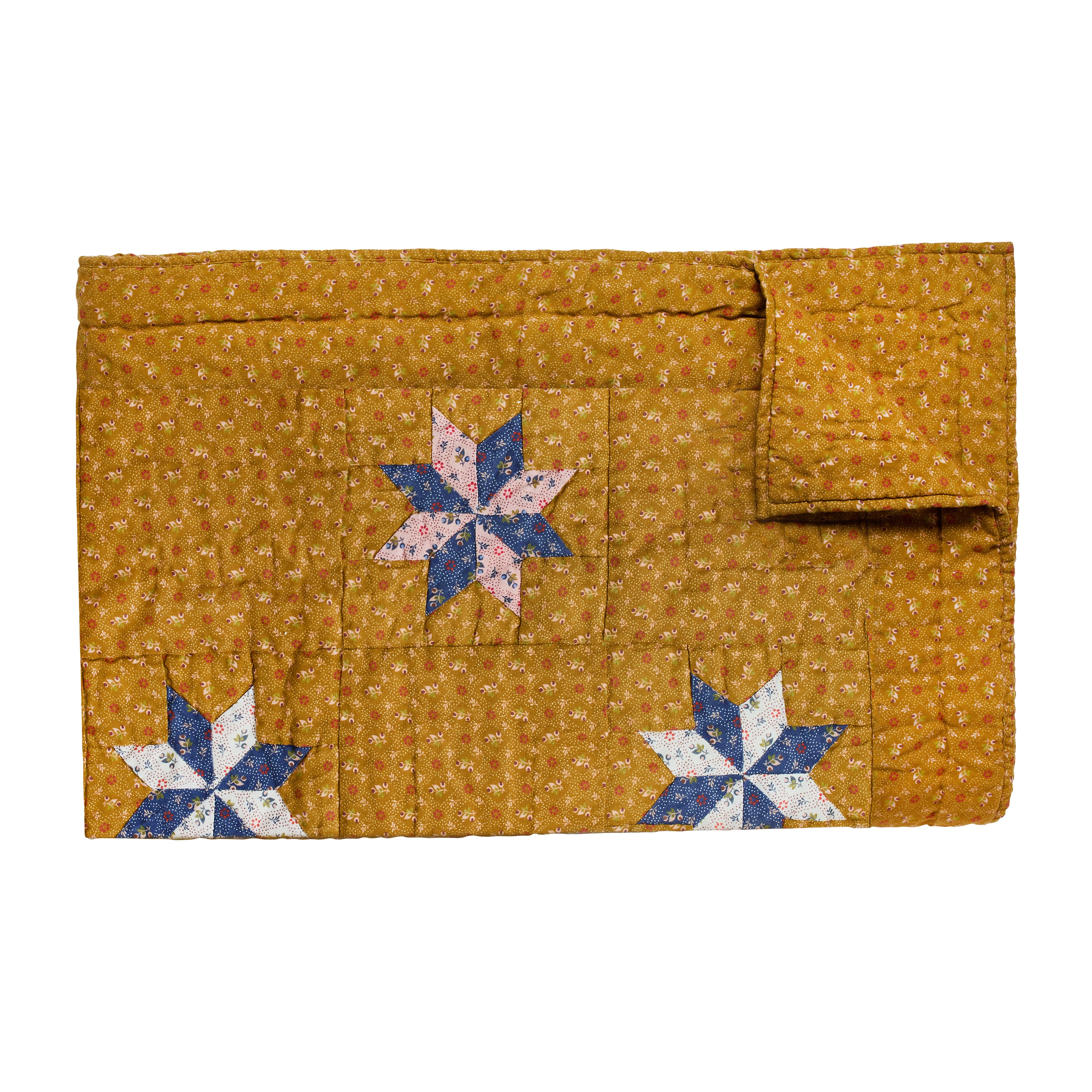 Tähti patchwork quilt, turmeric