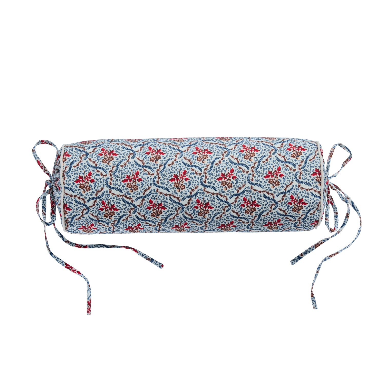 Rosalie Vine bolster cushion, navy