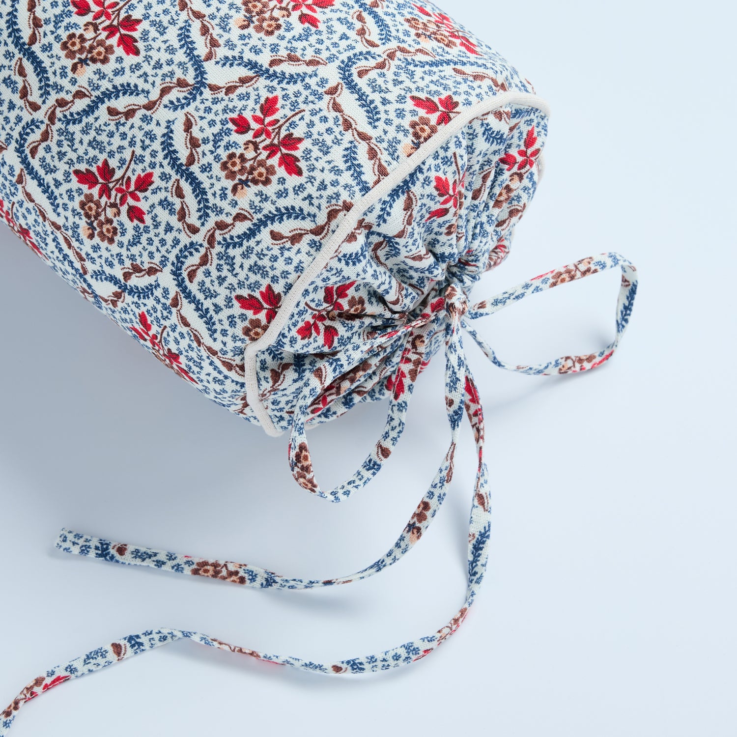 Rosalie Vine bolster cushion, navy