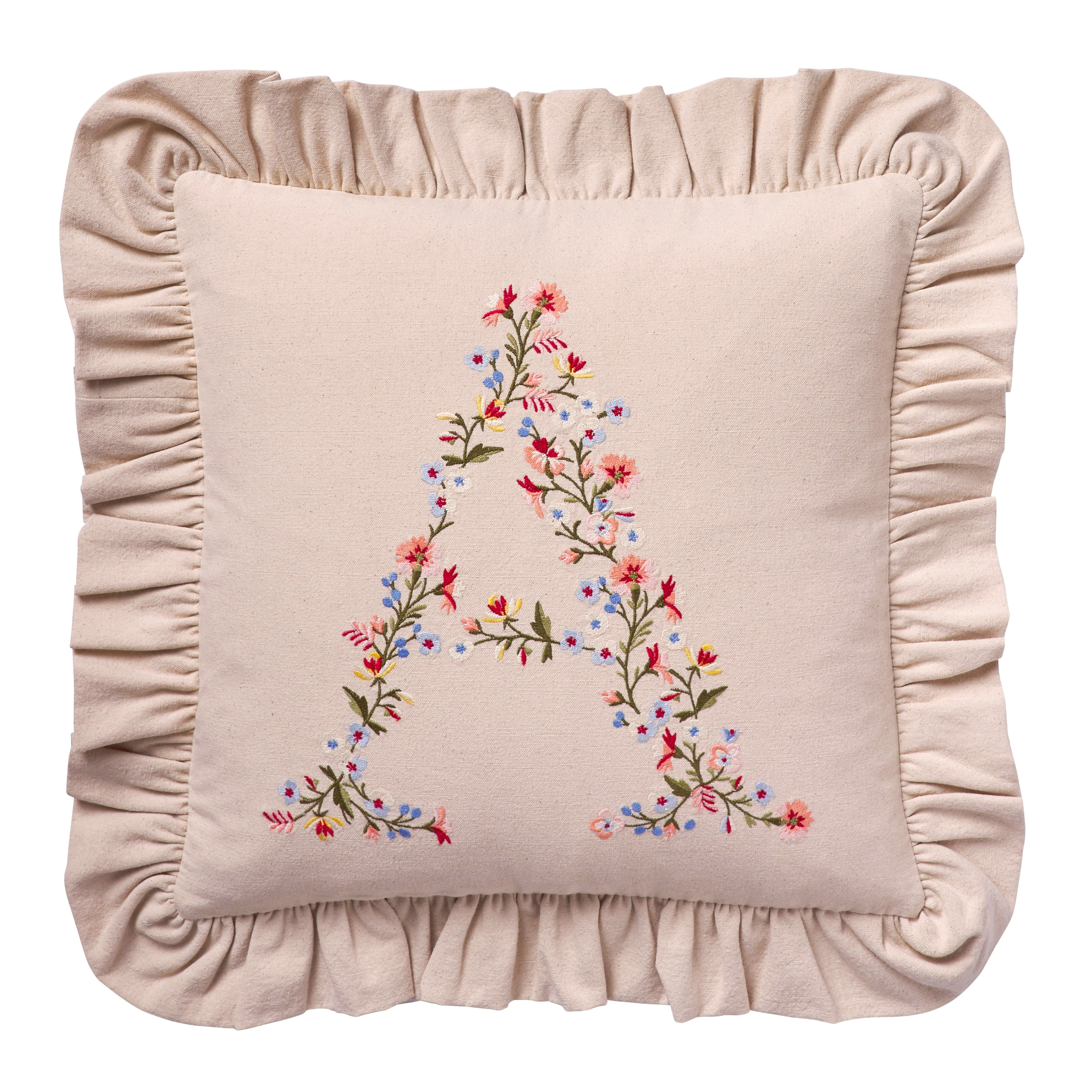Made-To-Order Embroidered letter cushion
