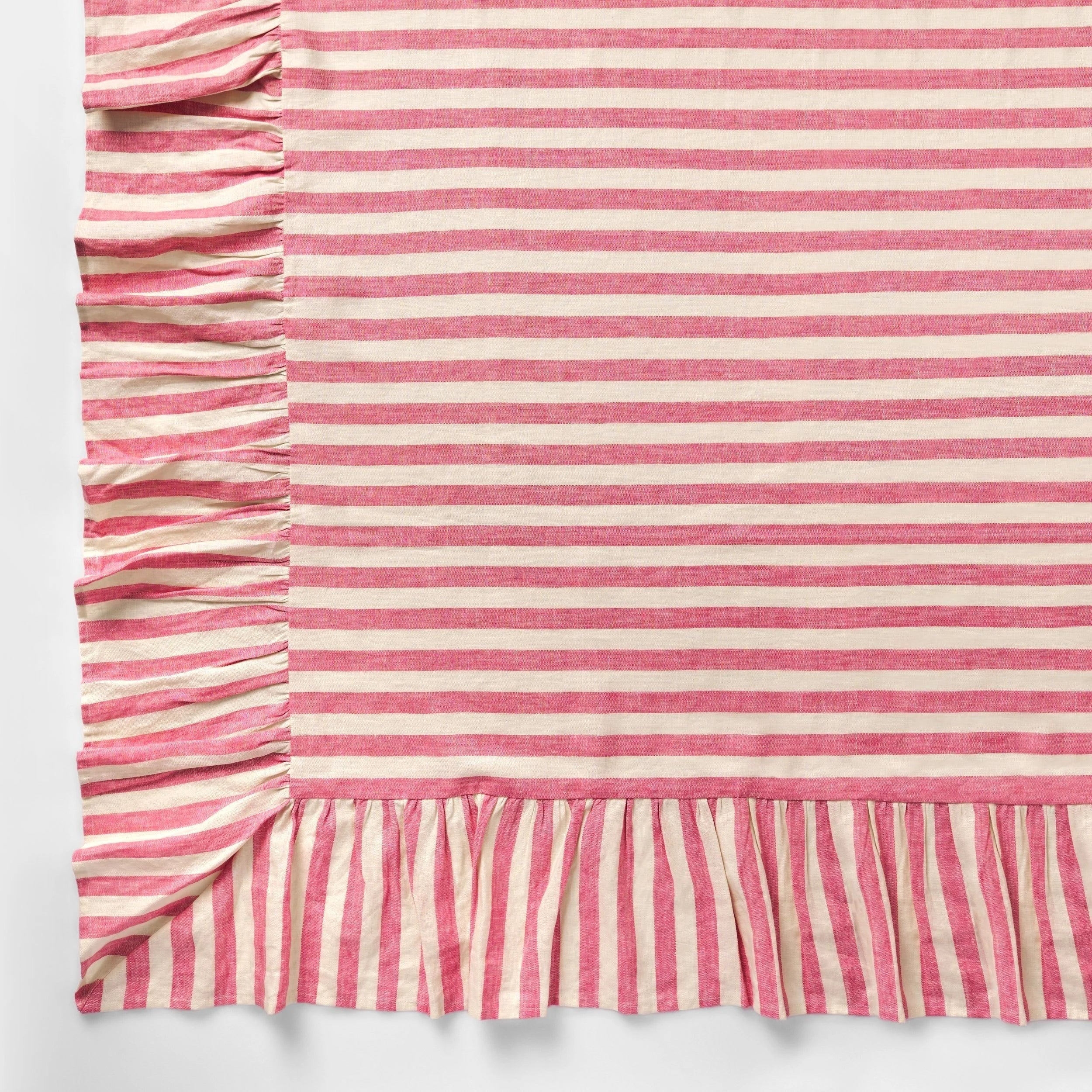 Candy stripe tablecloth, peony