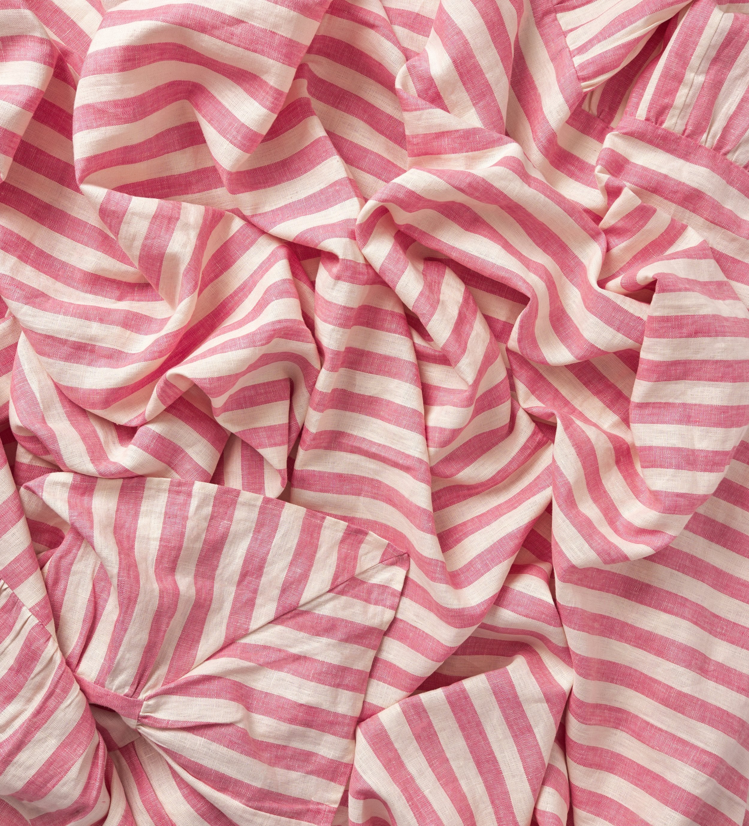 Candy stripe tablecloth, peony